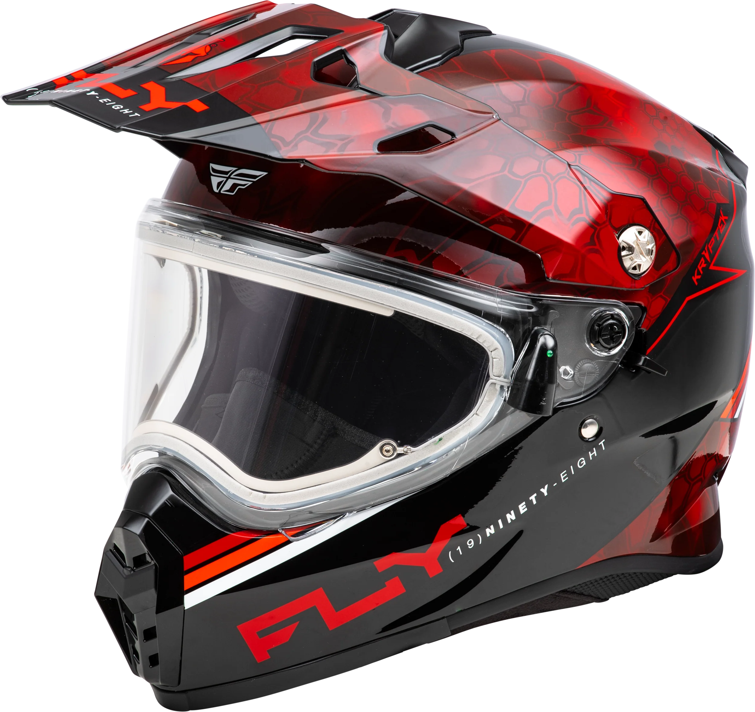 Trekker Cw Conceal Helmet Elec Shld Red/Black Lg