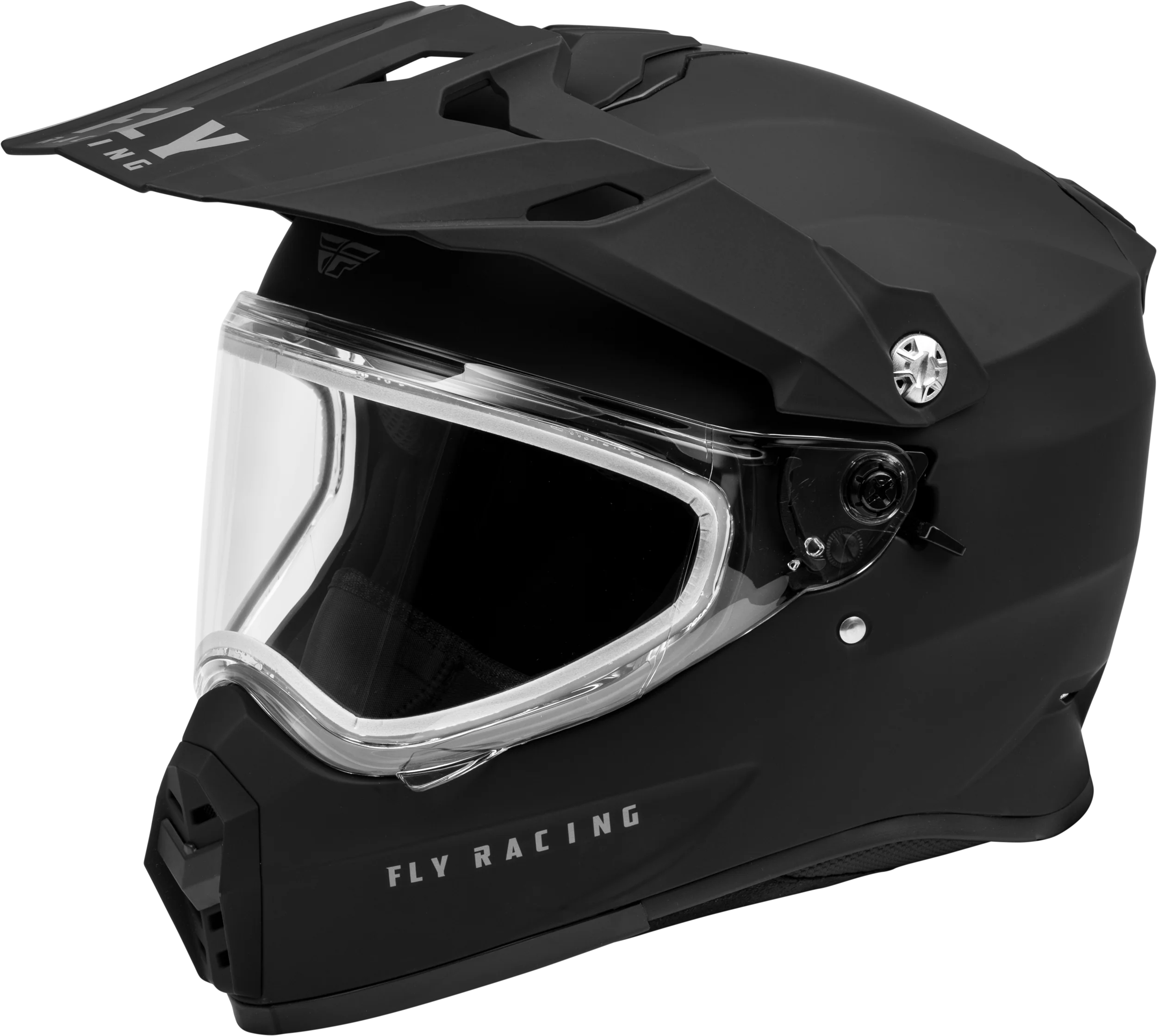 Trekker Cw Solid Helmet Dual Shld Matte Black Md