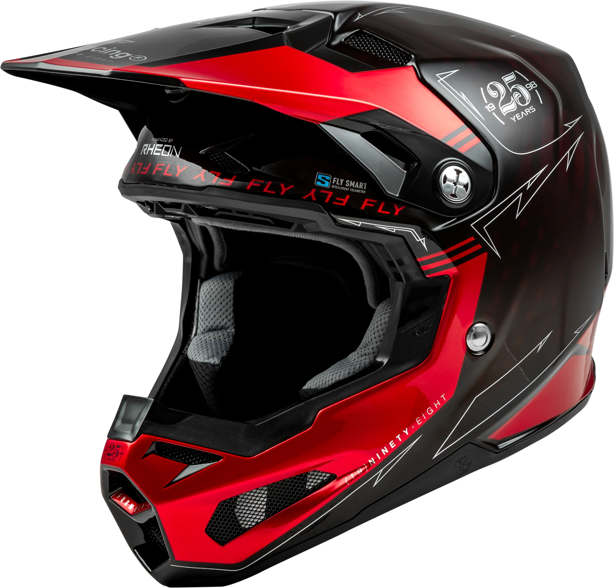 Youth Formula S Carbon Legacy Helmet Red Carbon/Black Yl