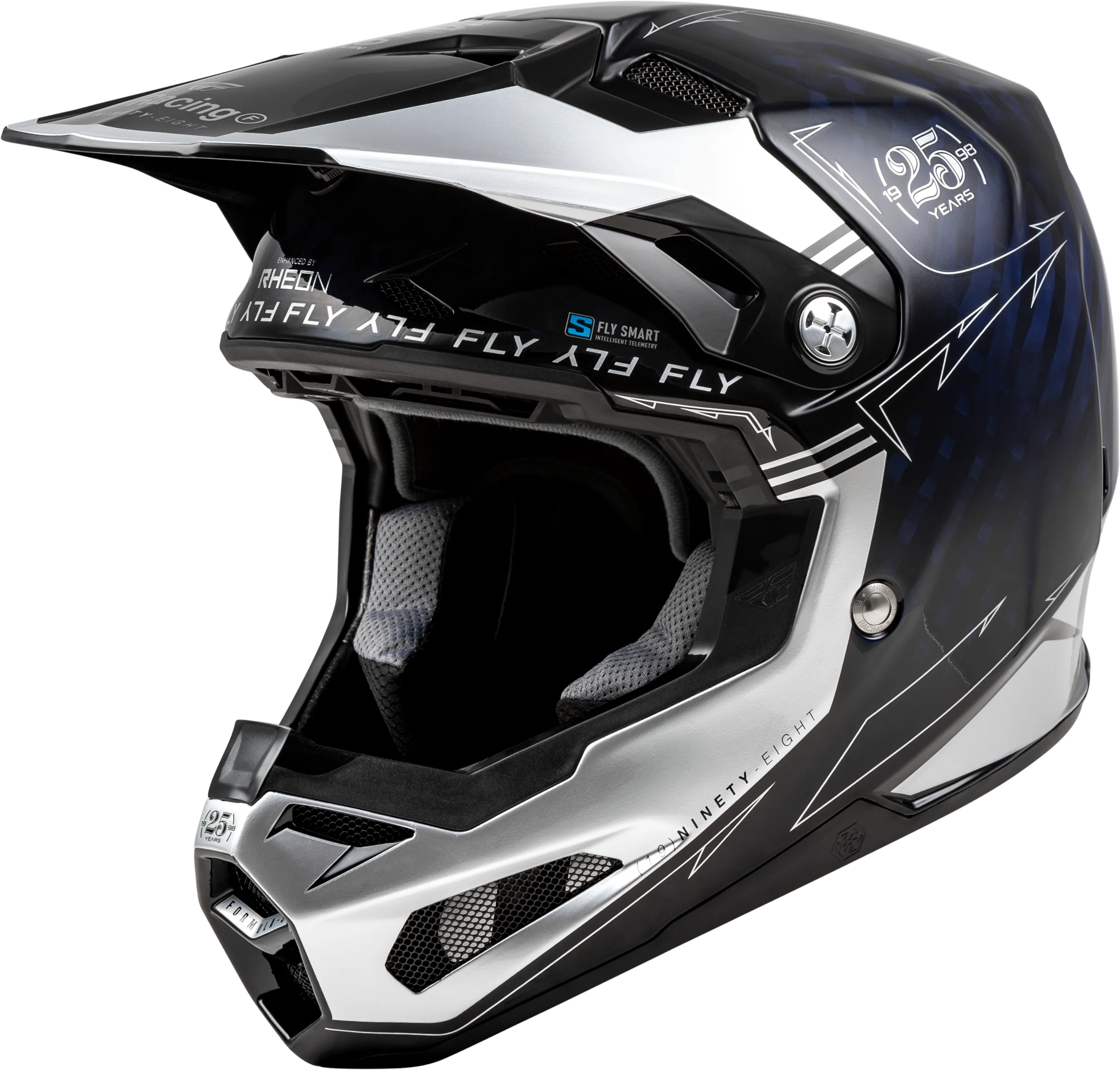 Formula S Carbon Legacy Helmet Blue Carbon/Silver Md