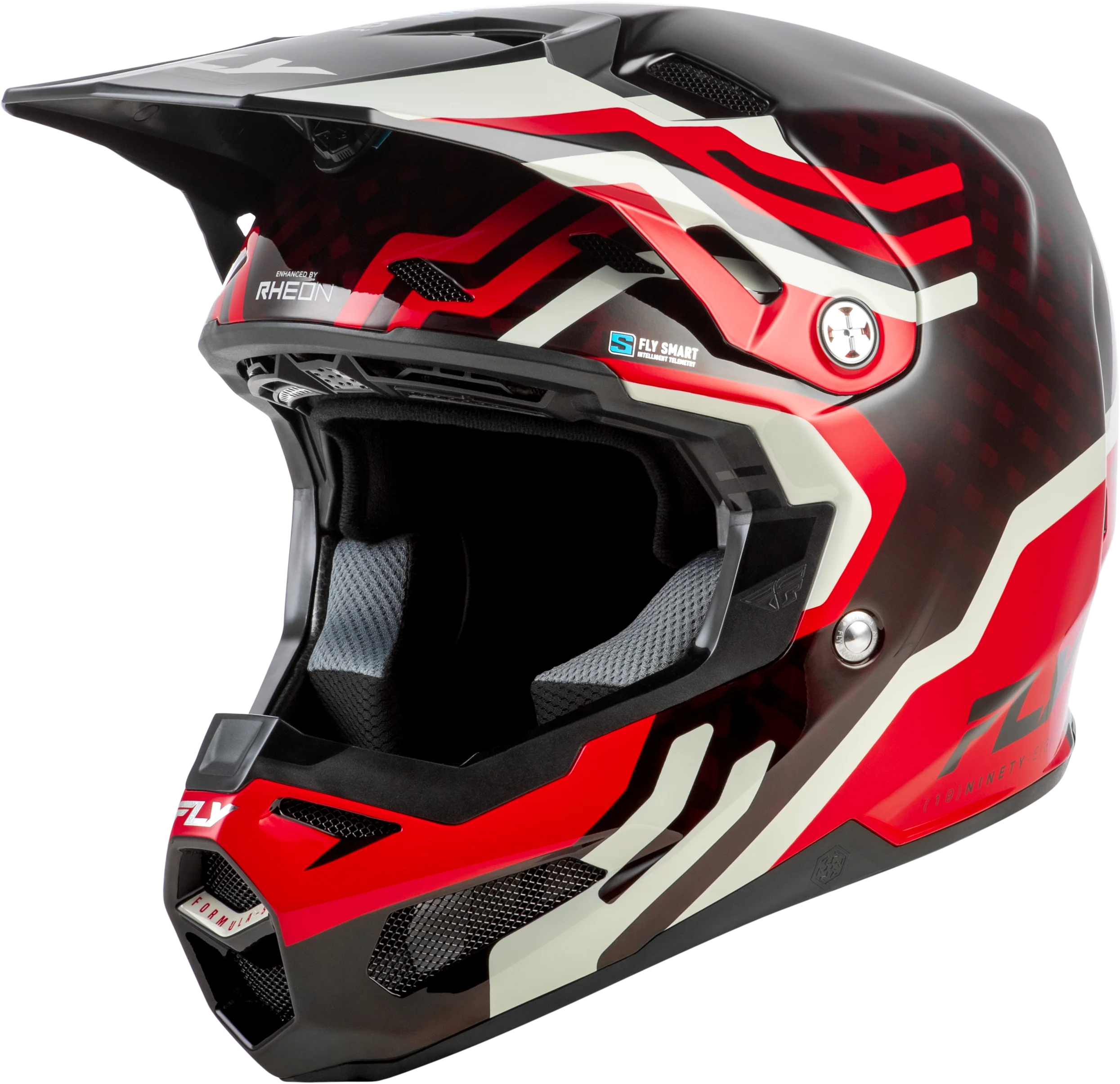 Formula S Carbon Byte Helmet Red Carbon/Red/Grey Lg