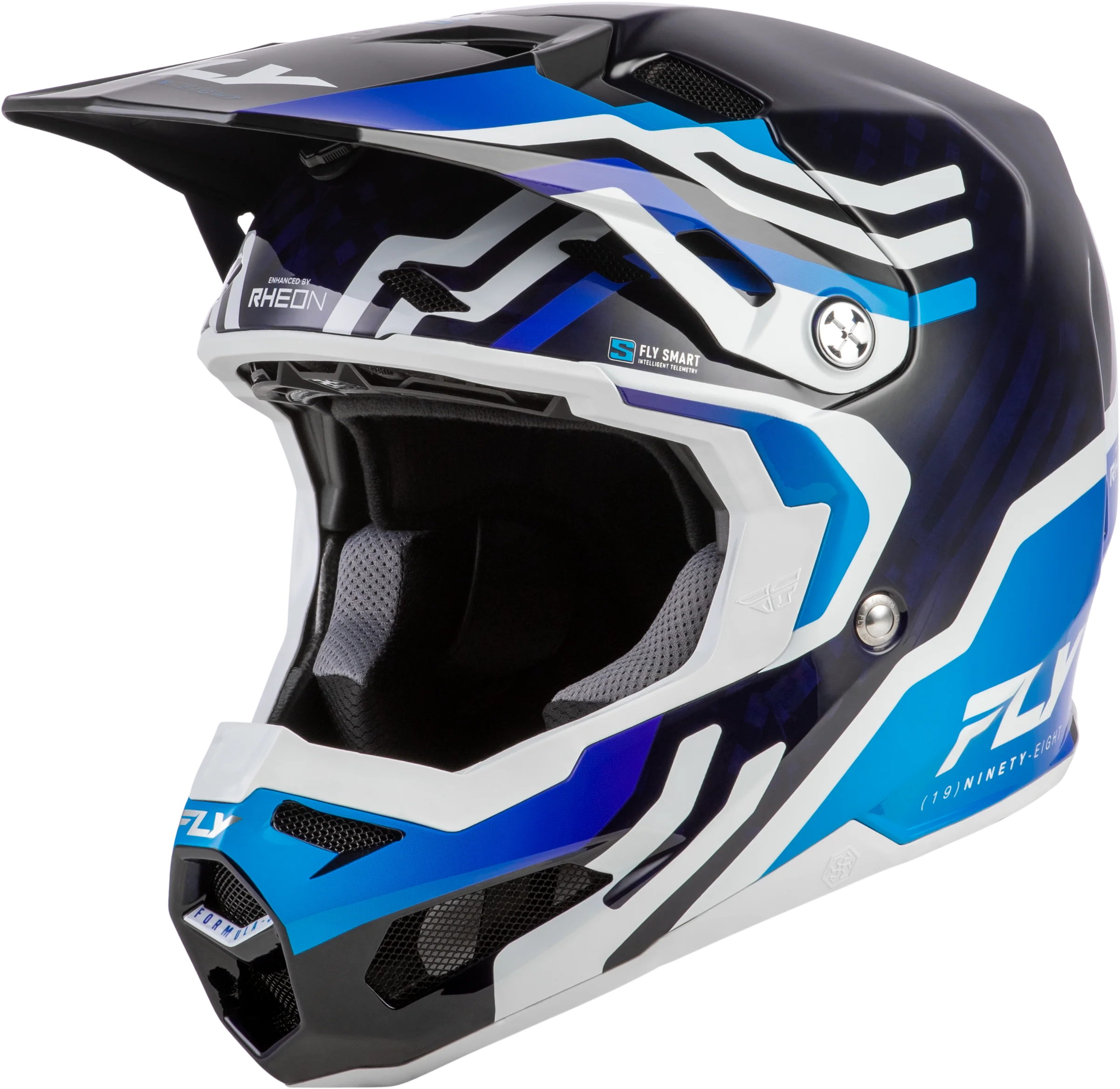 Formula S Carbon Byte Helmet Blue Carbon/Blue/White Lg