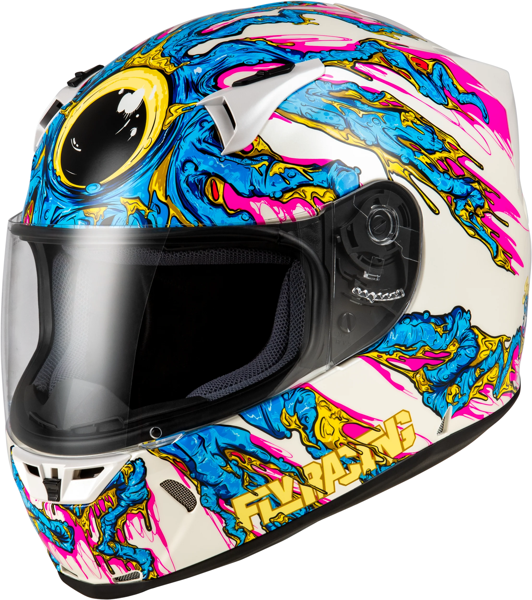 Revolt Space Creep Helmet Light Blue/White/Pink Xl
