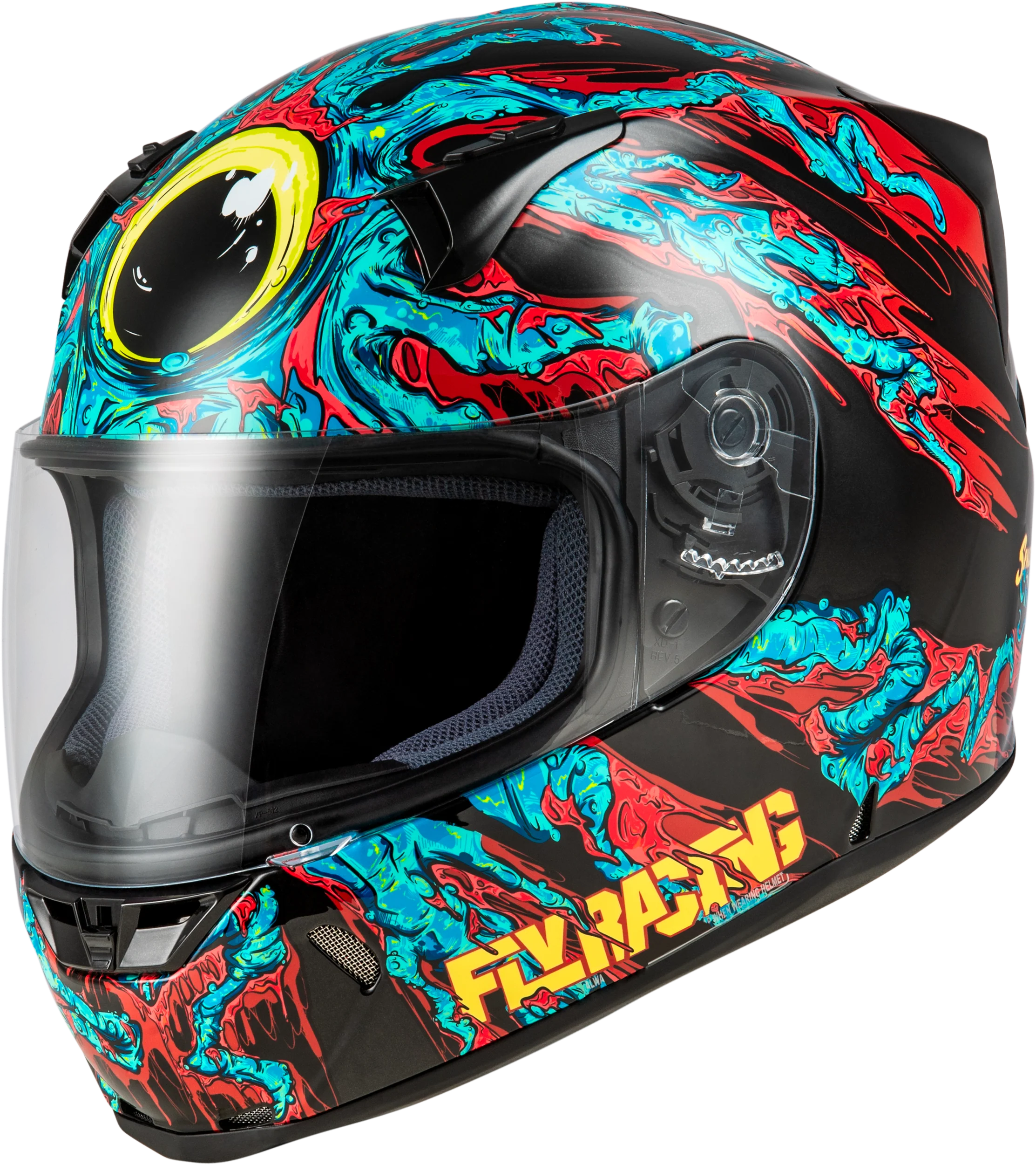 Revolt Space Creep Helmet Light Blue/Black/Red 2x