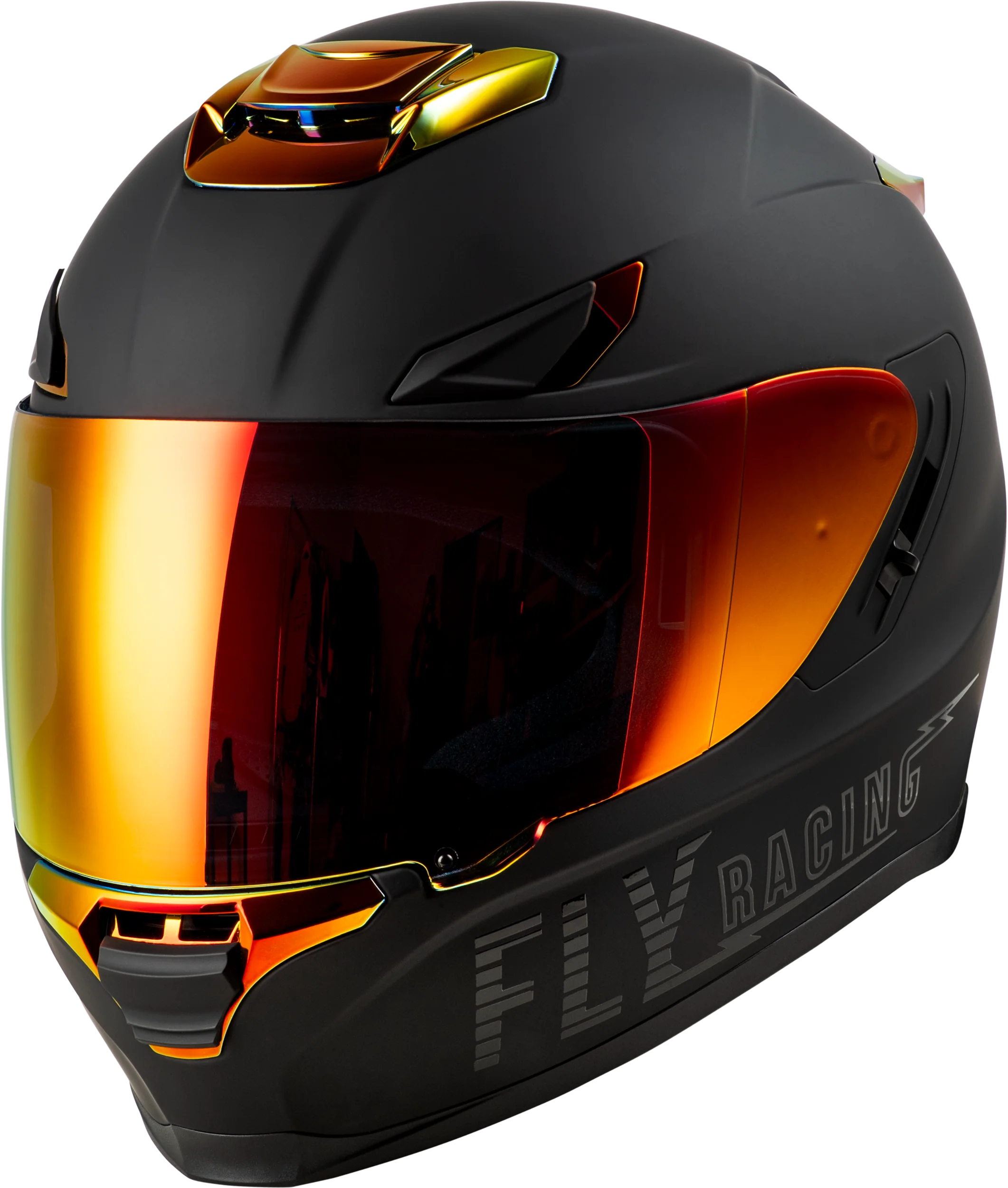 Sentinel Recon Helmet Matte Black/Fire Chrome Xl
