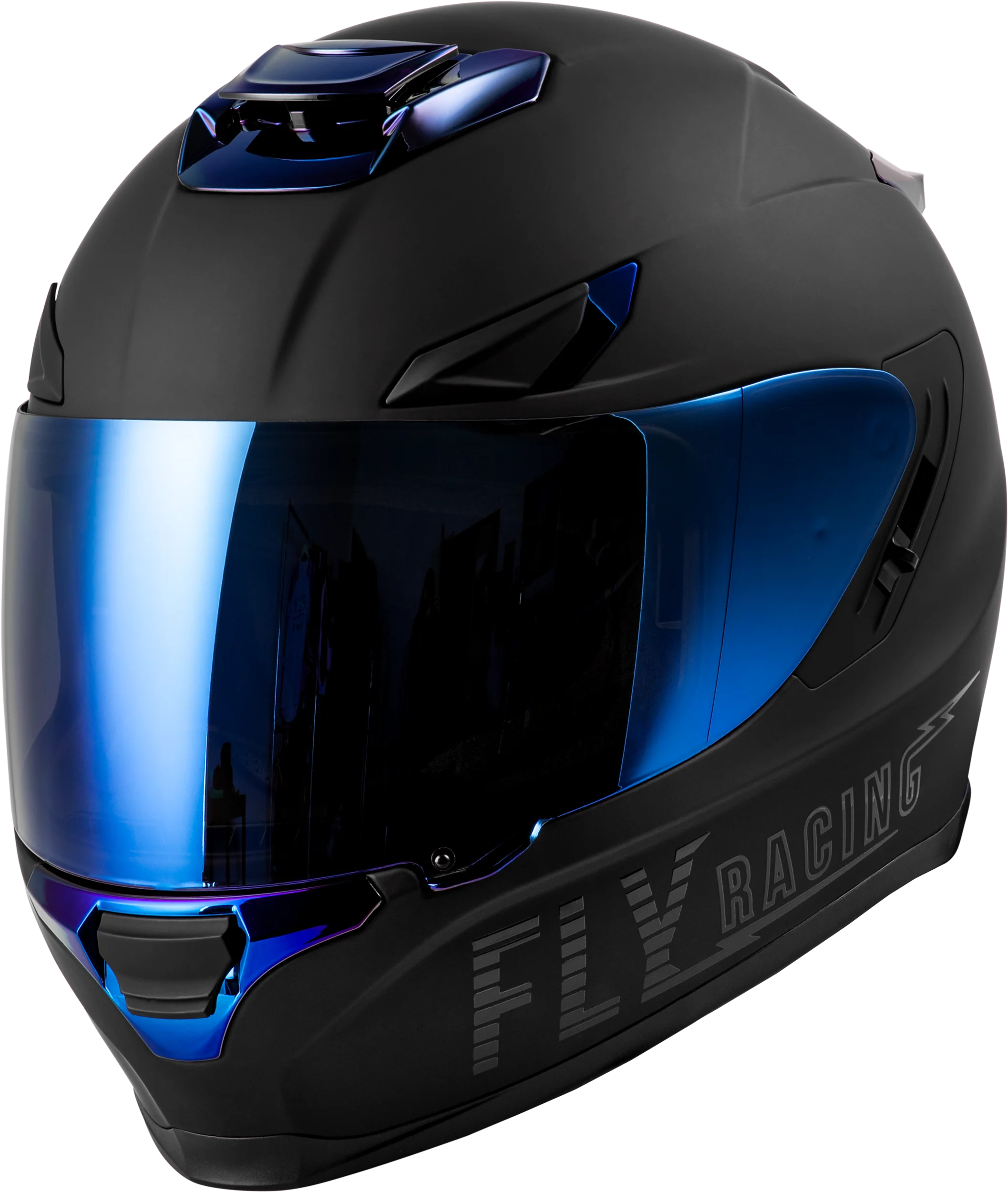 Sentinel Recon Helmet Matte Black/Blue Chrome 2x