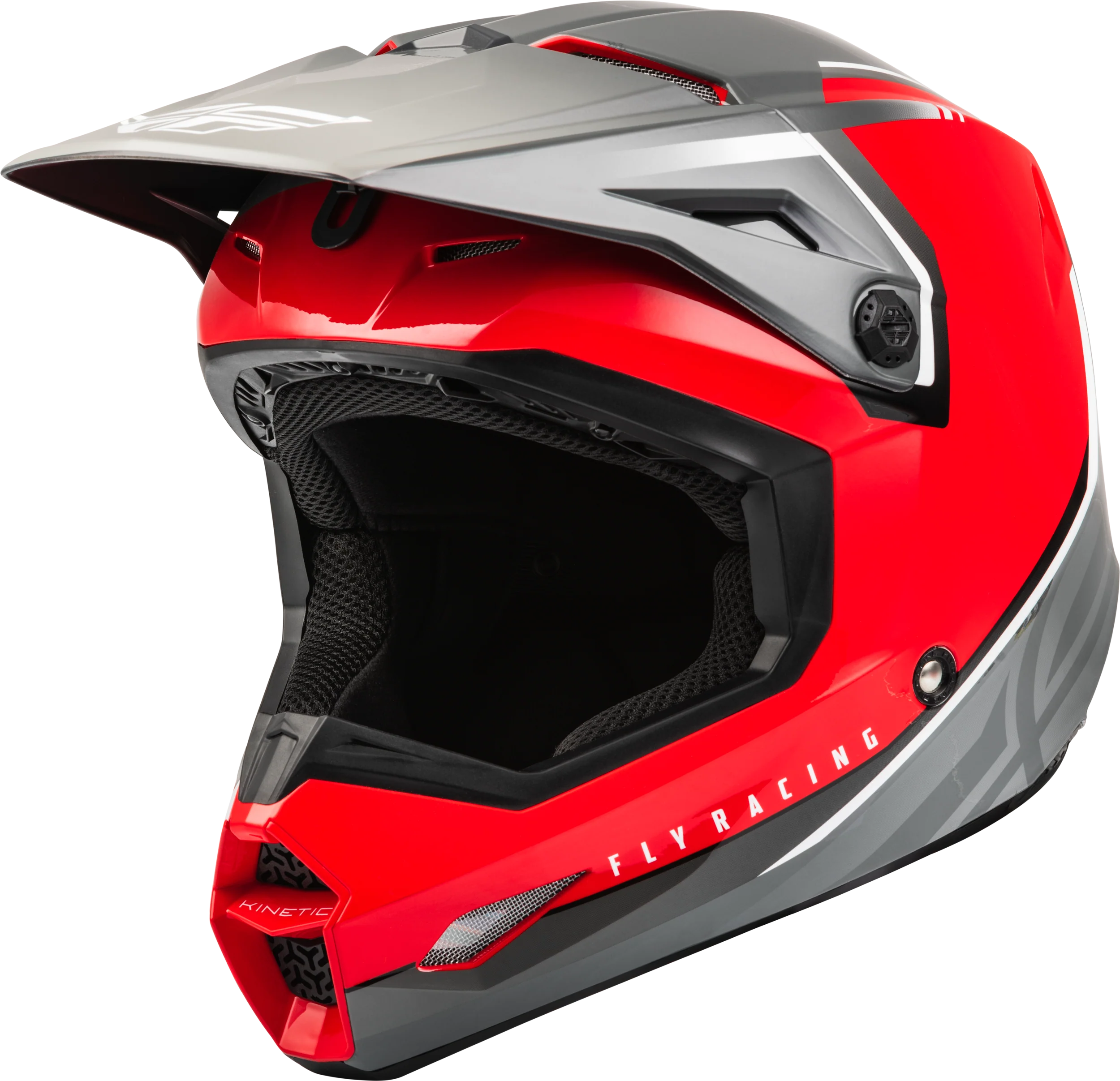 Youth Kinetic Vision Helmet Red/Grey Ym