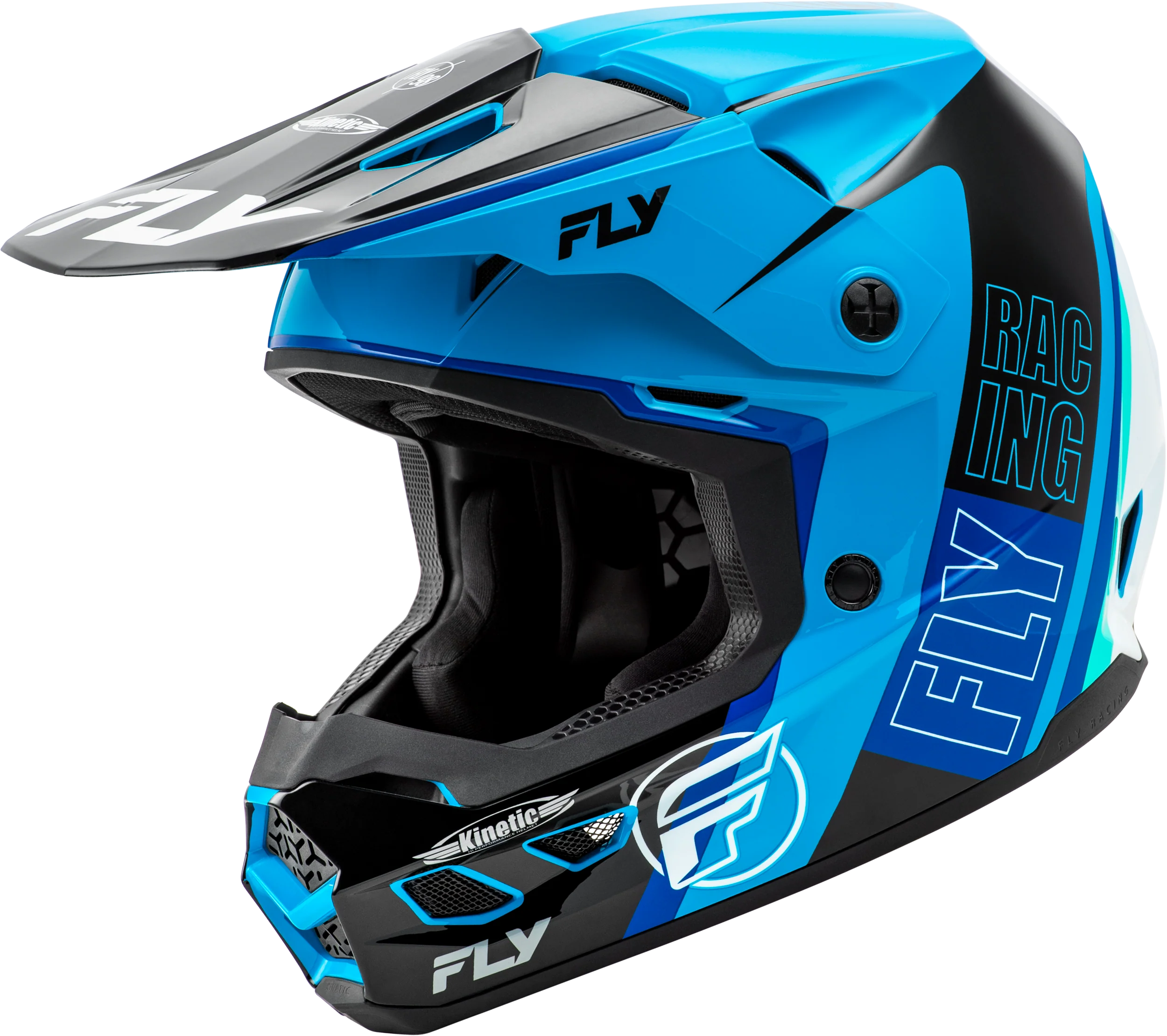 Kinetic Rally Helmet Blue/Black/White Lg