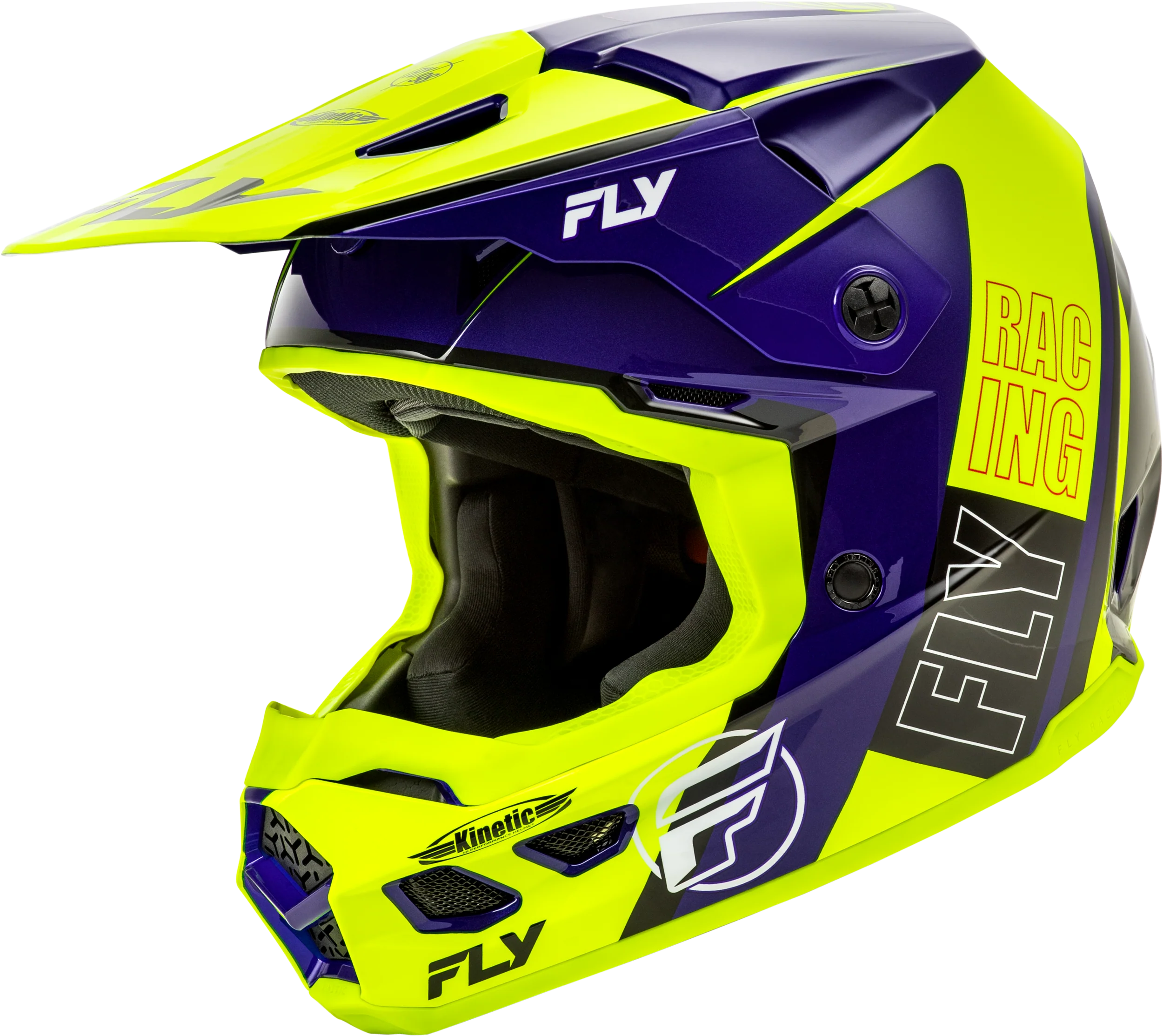 Kinetic Rally Helmet Hi-Vis/Blue/Black Xl
