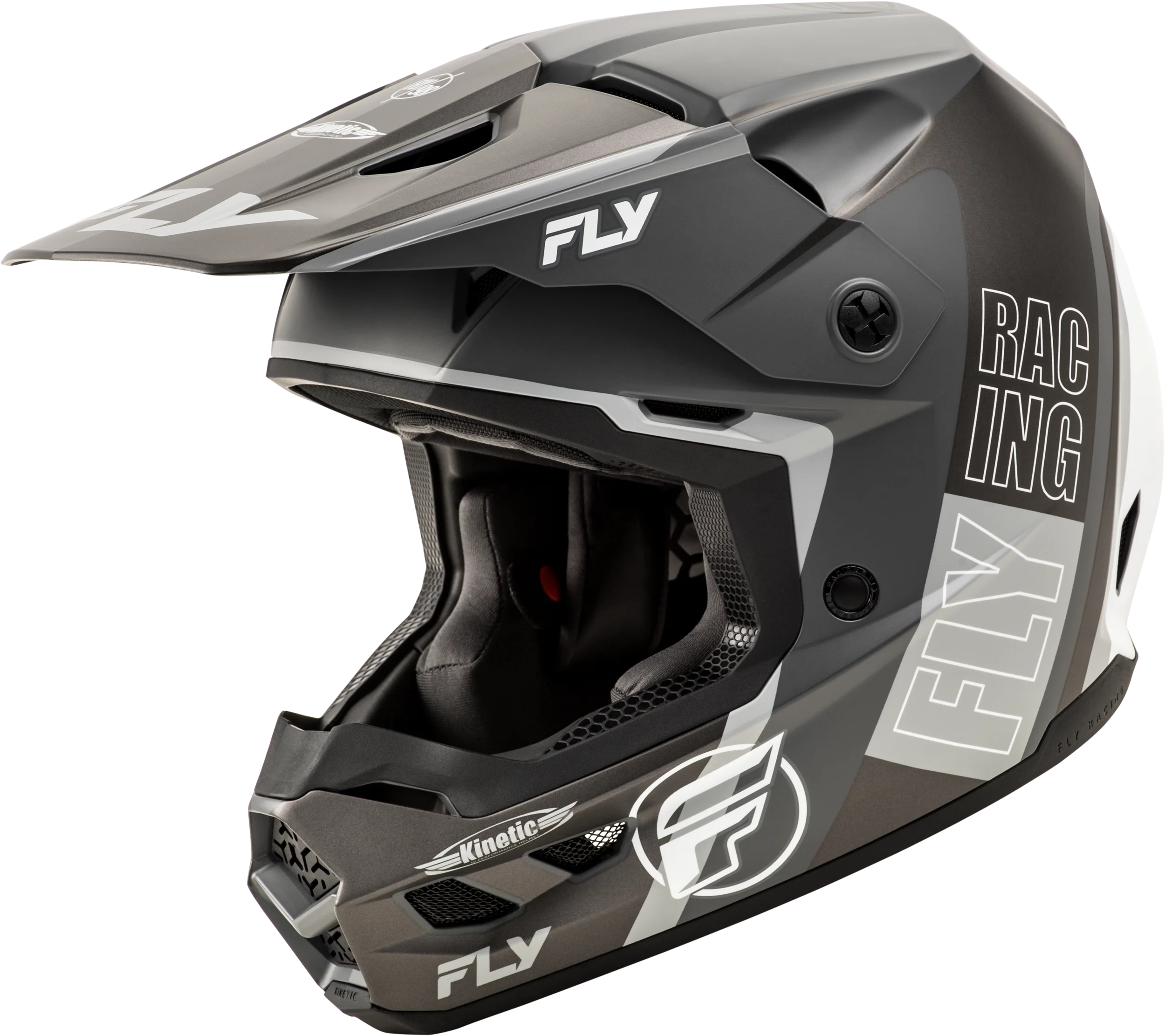 Kinetic Rally Helmet Matte Grey/Black/White Sm
