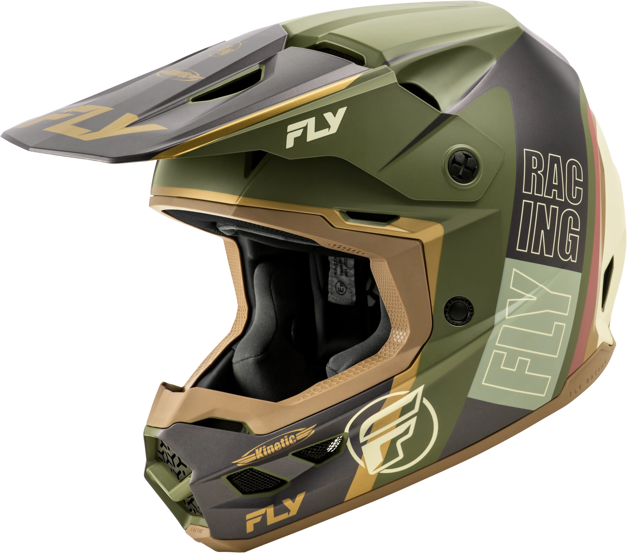 Kinetic Rally Helmet Matt Moss Gry/Khaki/Off-Wht 2x
