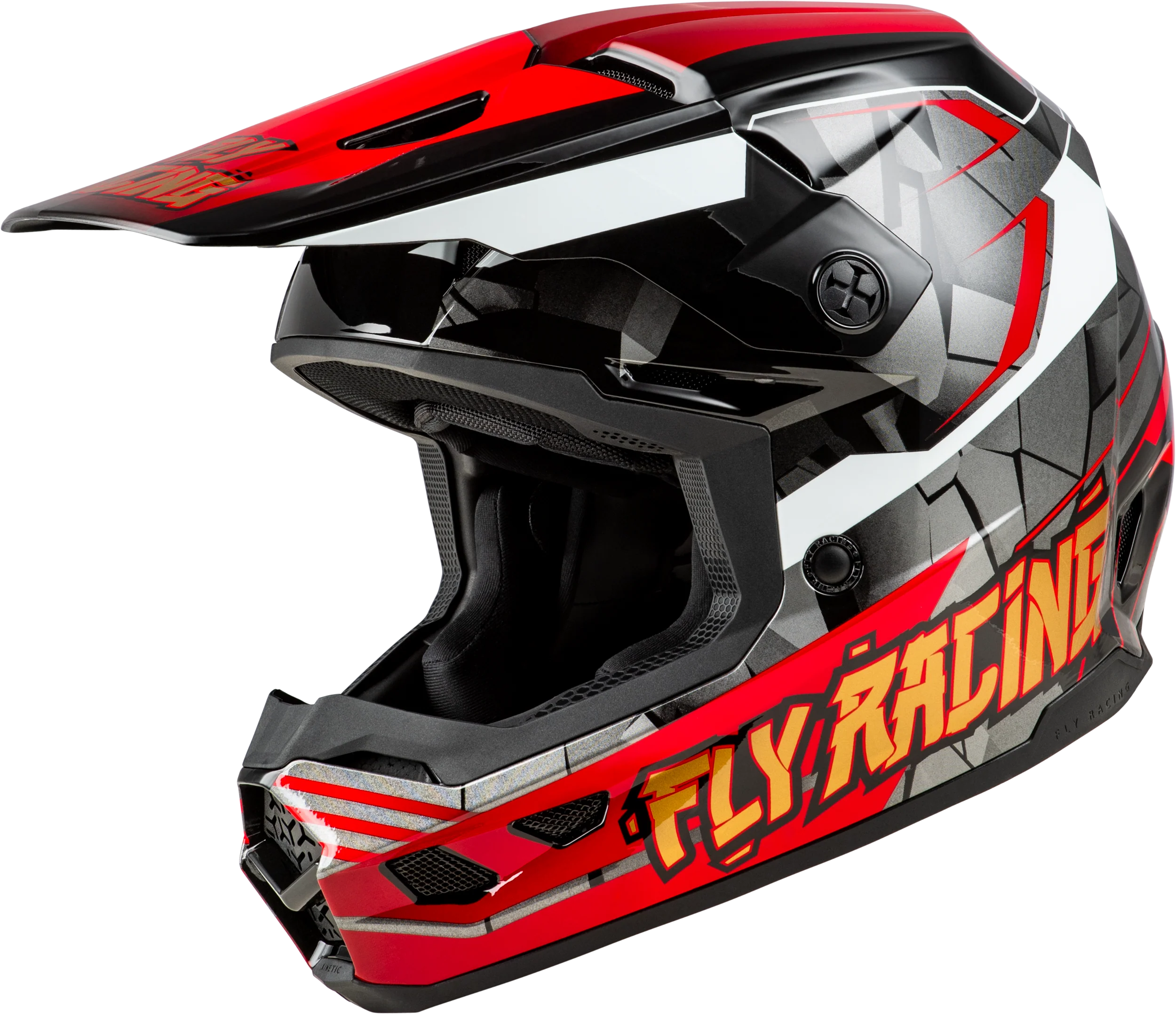 Youth Kinetic Scorched Helmet Red/Black/White Yl