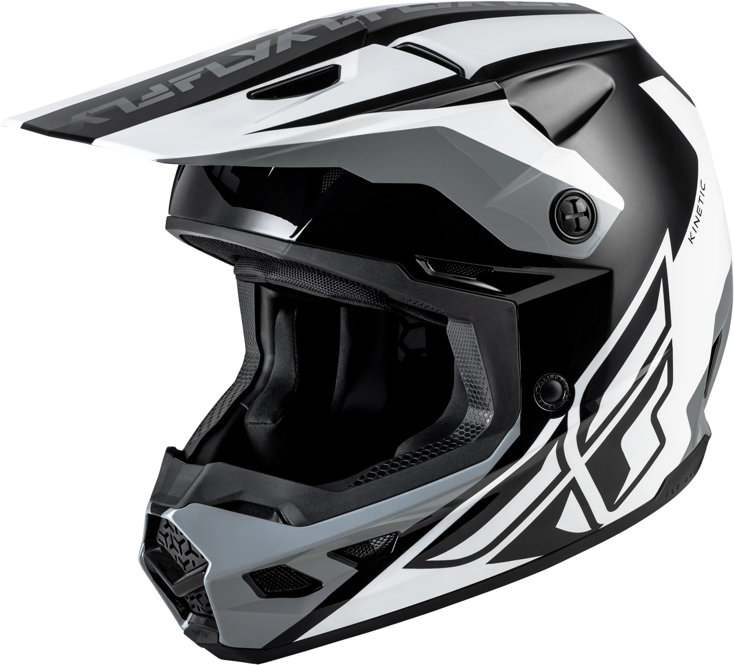 Kinetic Crest Helmet Black/White/Grey Md