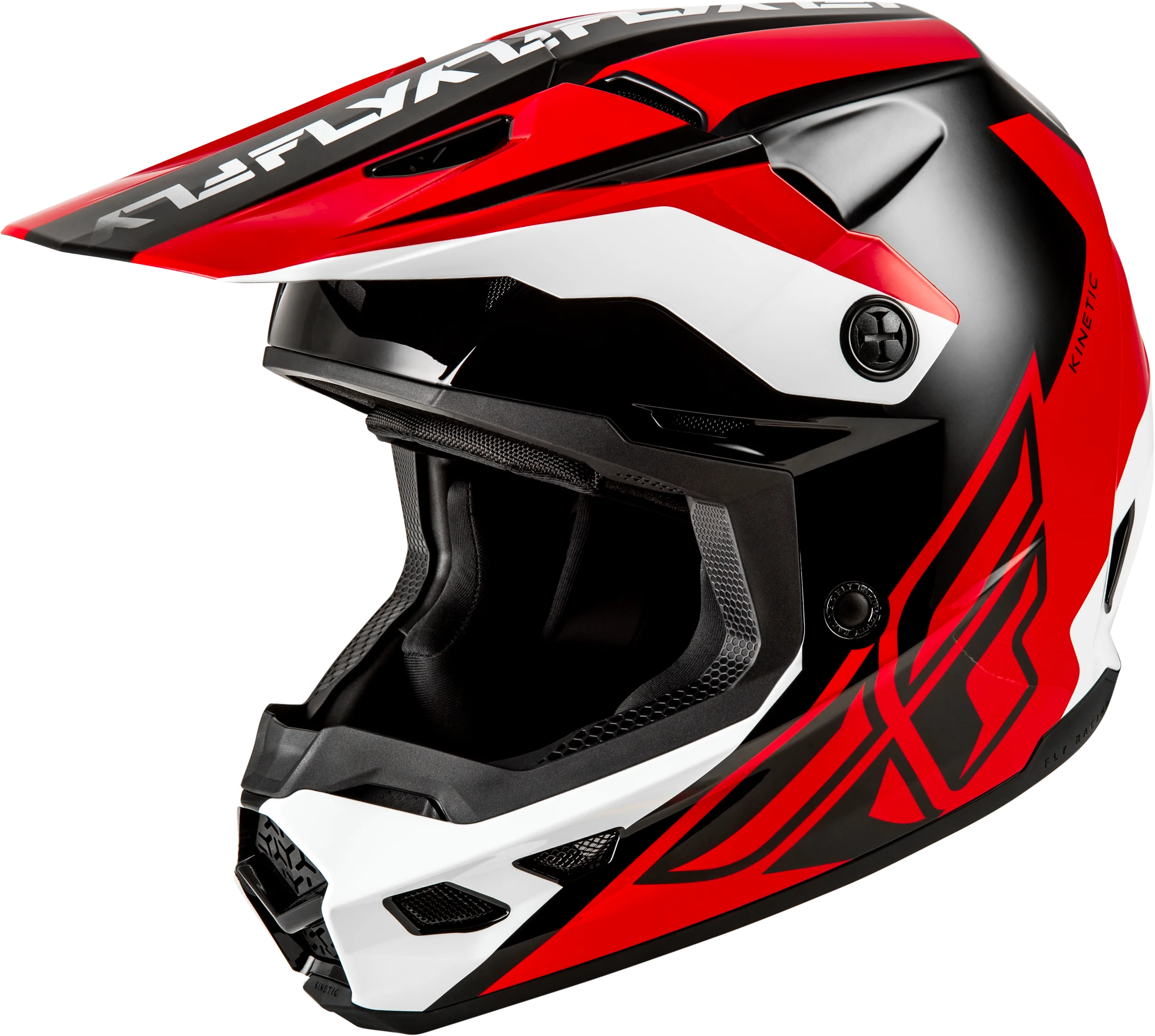 Kinetic Crest Helmet Red/Black/White Lg