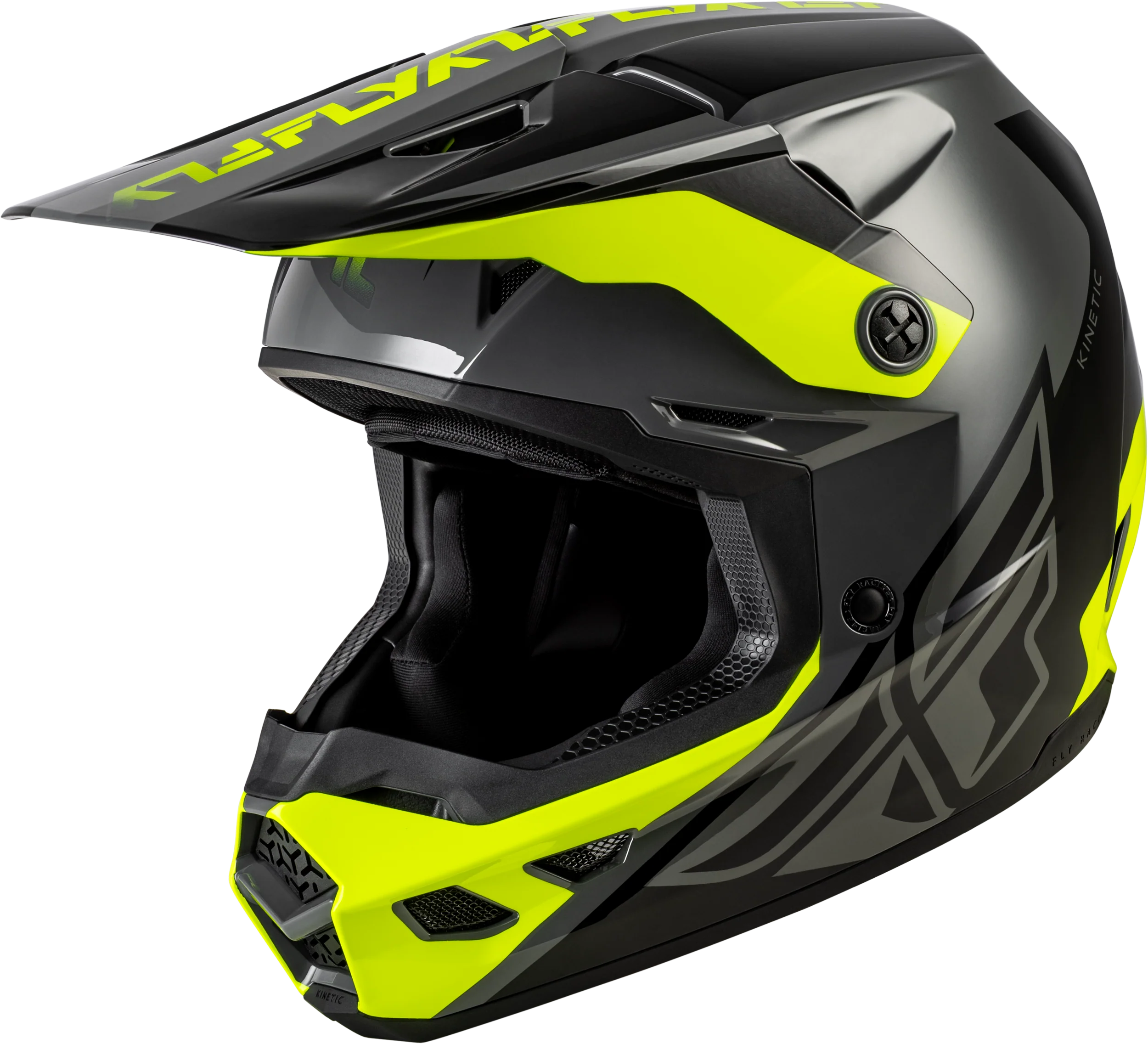 Kinetic Crest Helmet Grey/Black/Hi-Vis Xl