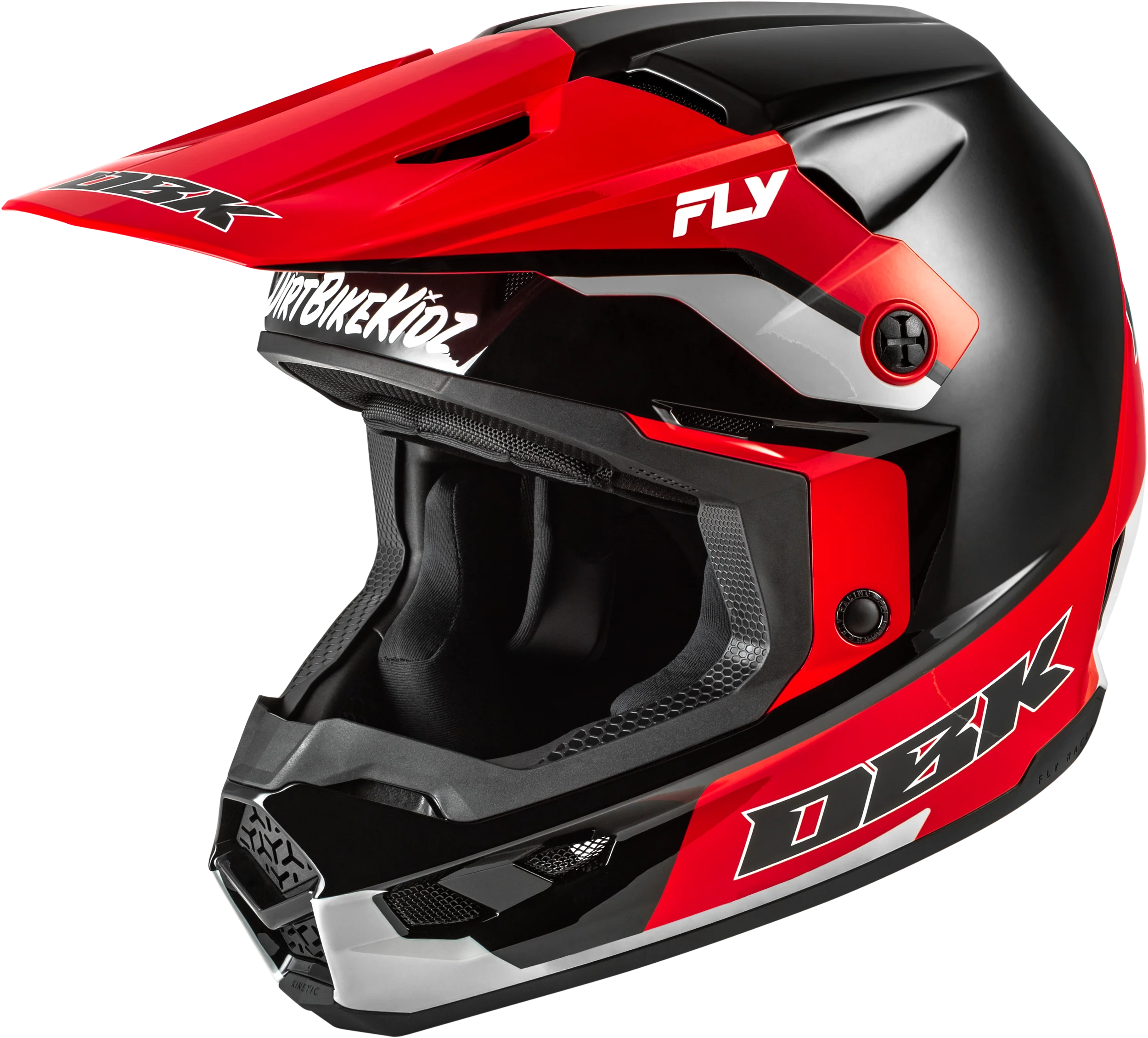 Kinetic Dbk Helmet Black/Red/Grey Xs