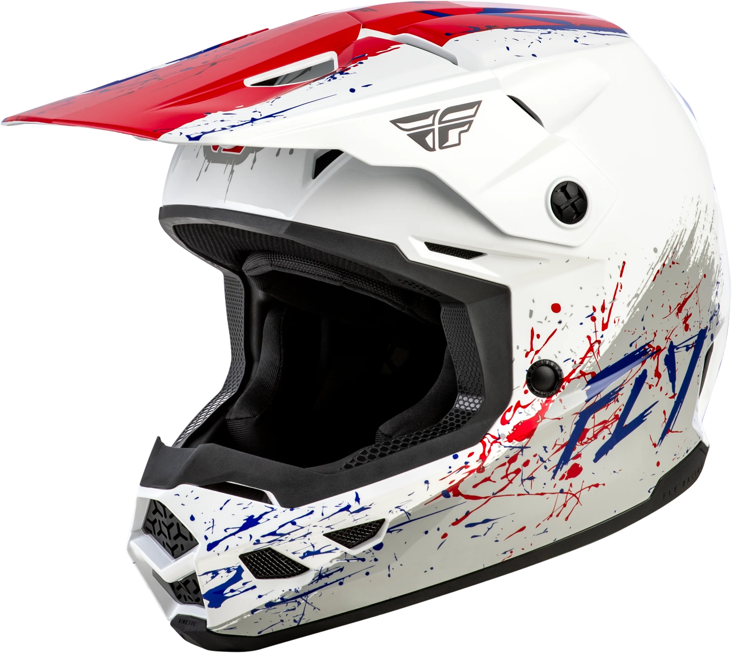 Youth Kinetic Drip Helmet Red/White/Blue Ym