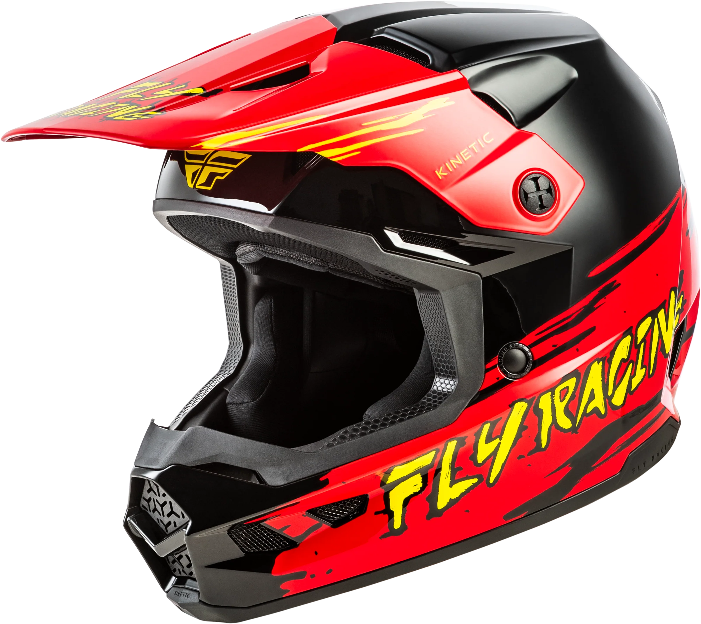 Youth Kinetic Surge Helmet Black/Red/Yellow Ys