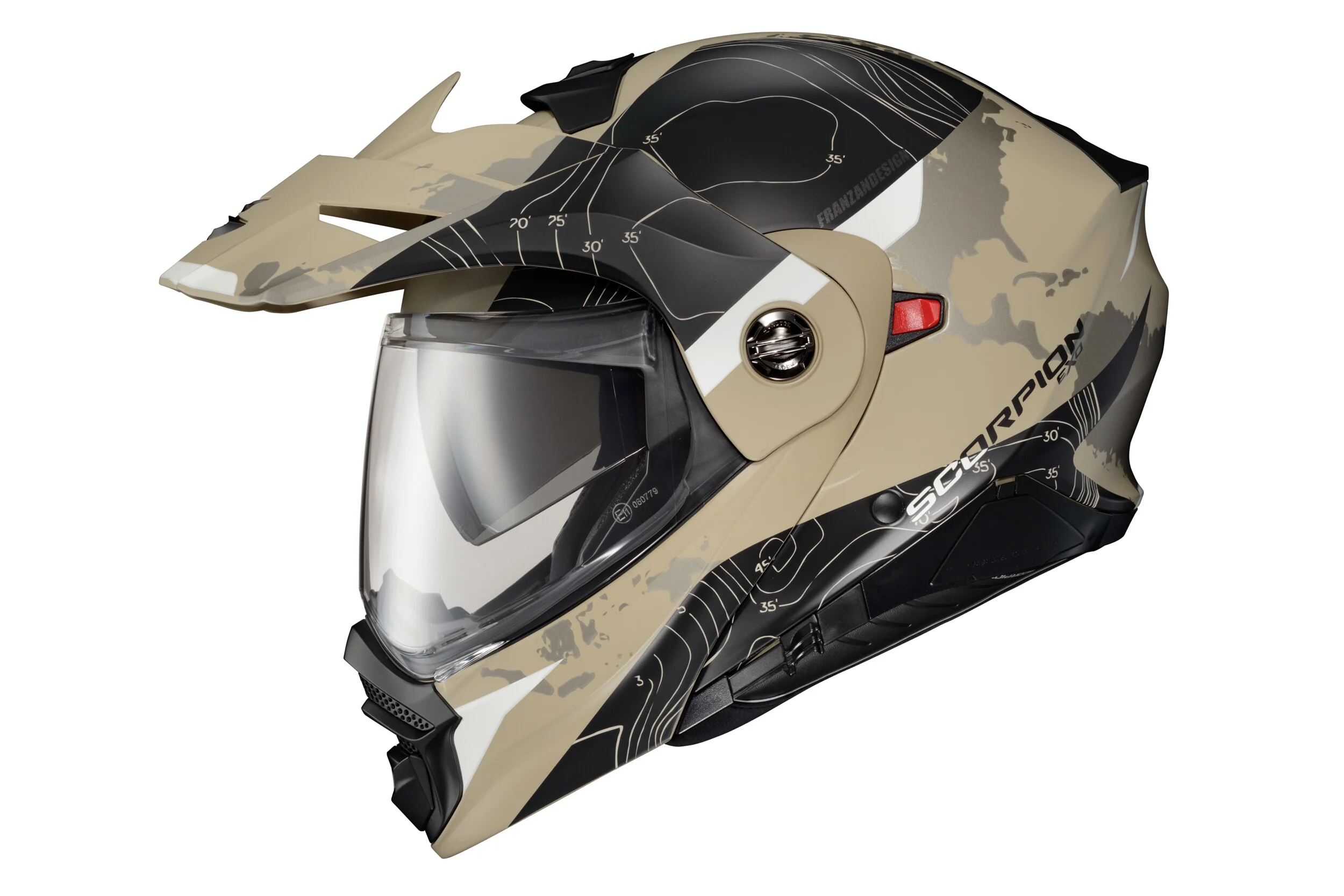 Exo-At960 Modular Helmet Topographic Sand/Black Lg