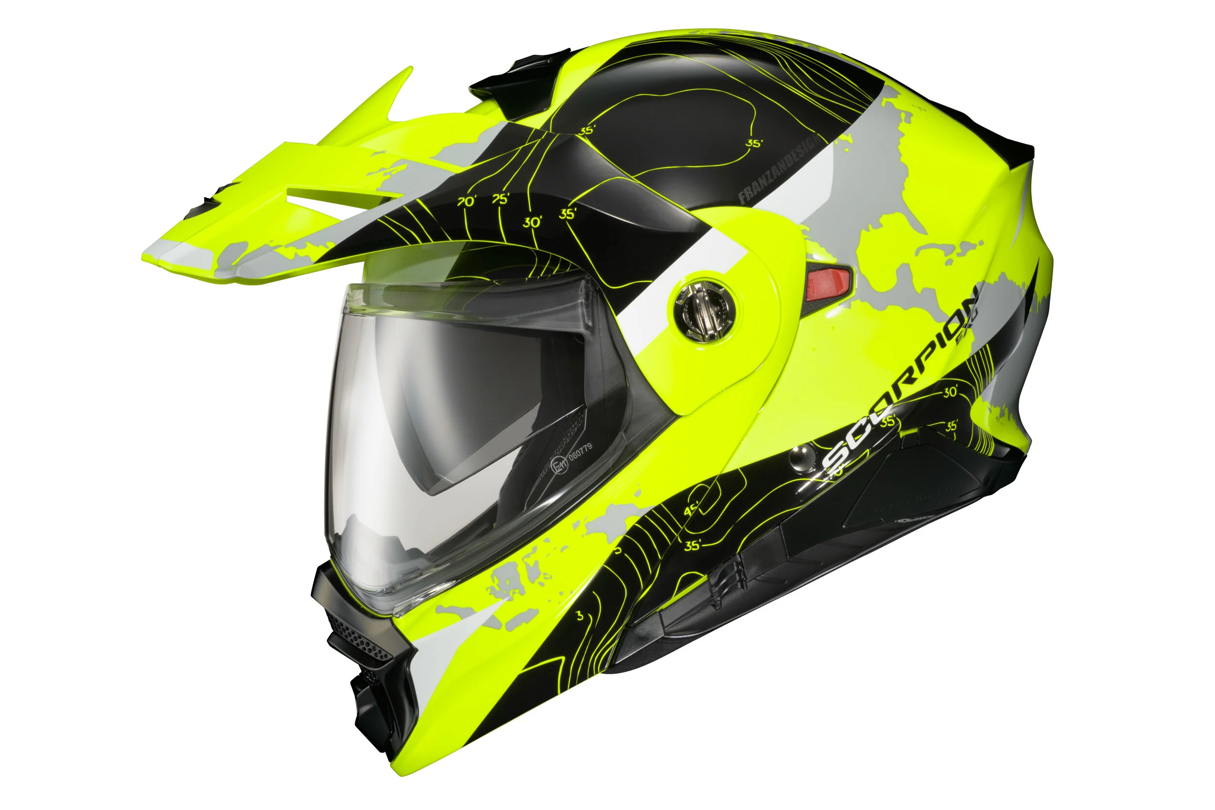 Exo-At960 Modular Helmet Topographic Hi-Vis/Black 3x
