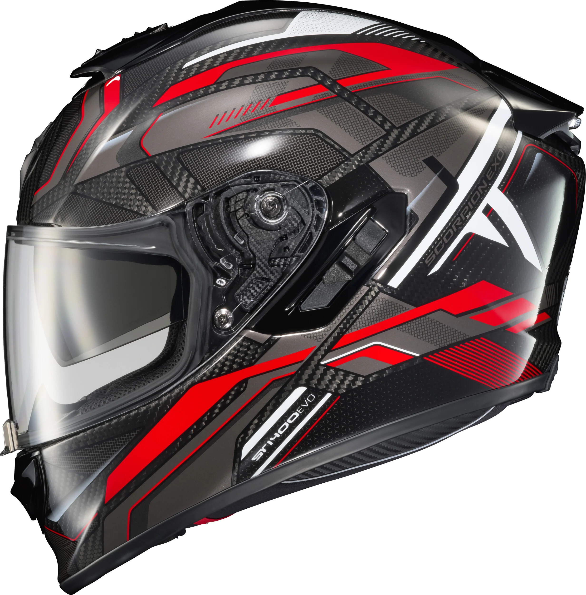 Exo-St1400 Evo Carbon Helmet Hex Gloss Red Xl