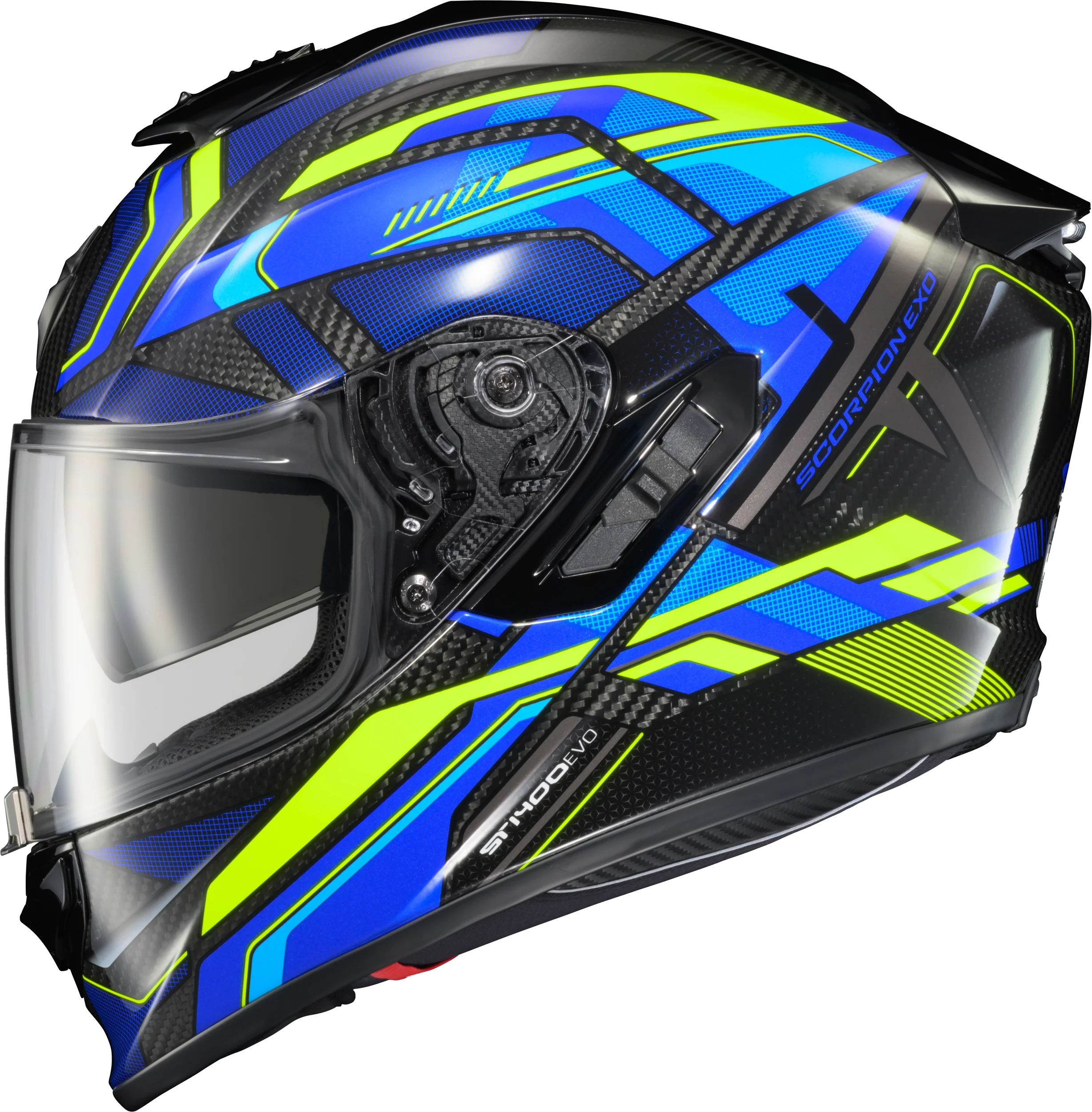 Exo-St1400 Evo Carbon Helmet Hex Gloss Blue Md