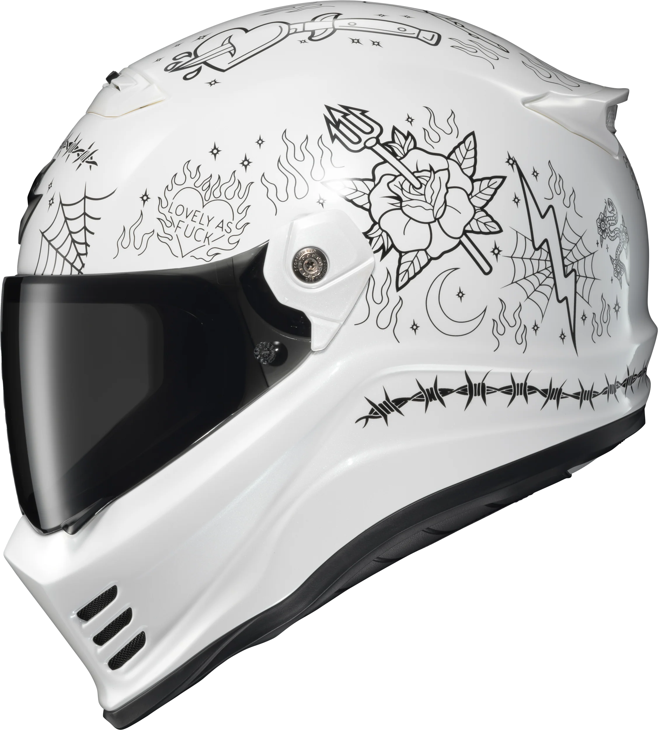 Covert Fx Full Face Helmet The Litas 2 White Sm