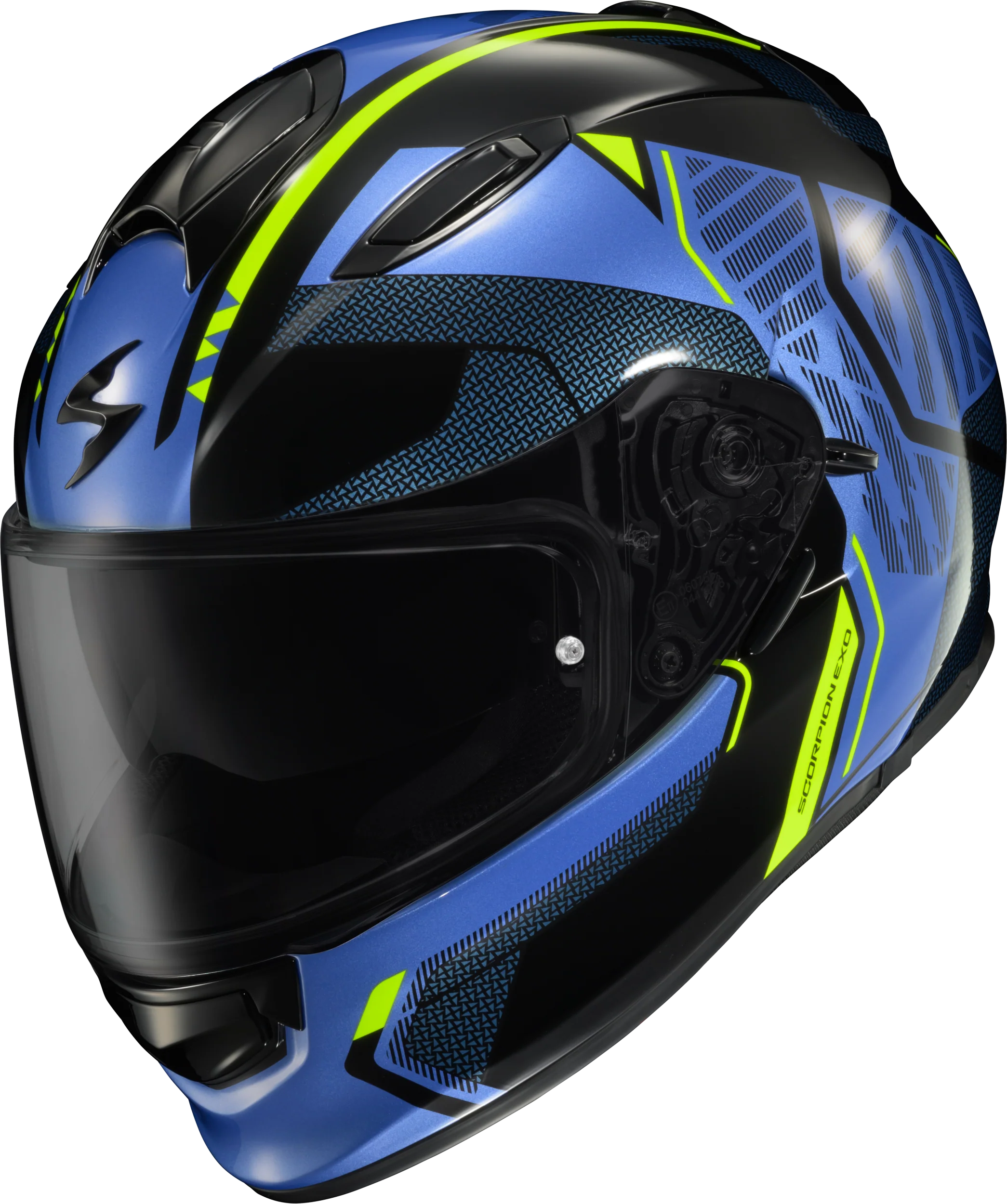 Ryzer Full-Face Helmet Switch Blue/Hi-Viz Lg