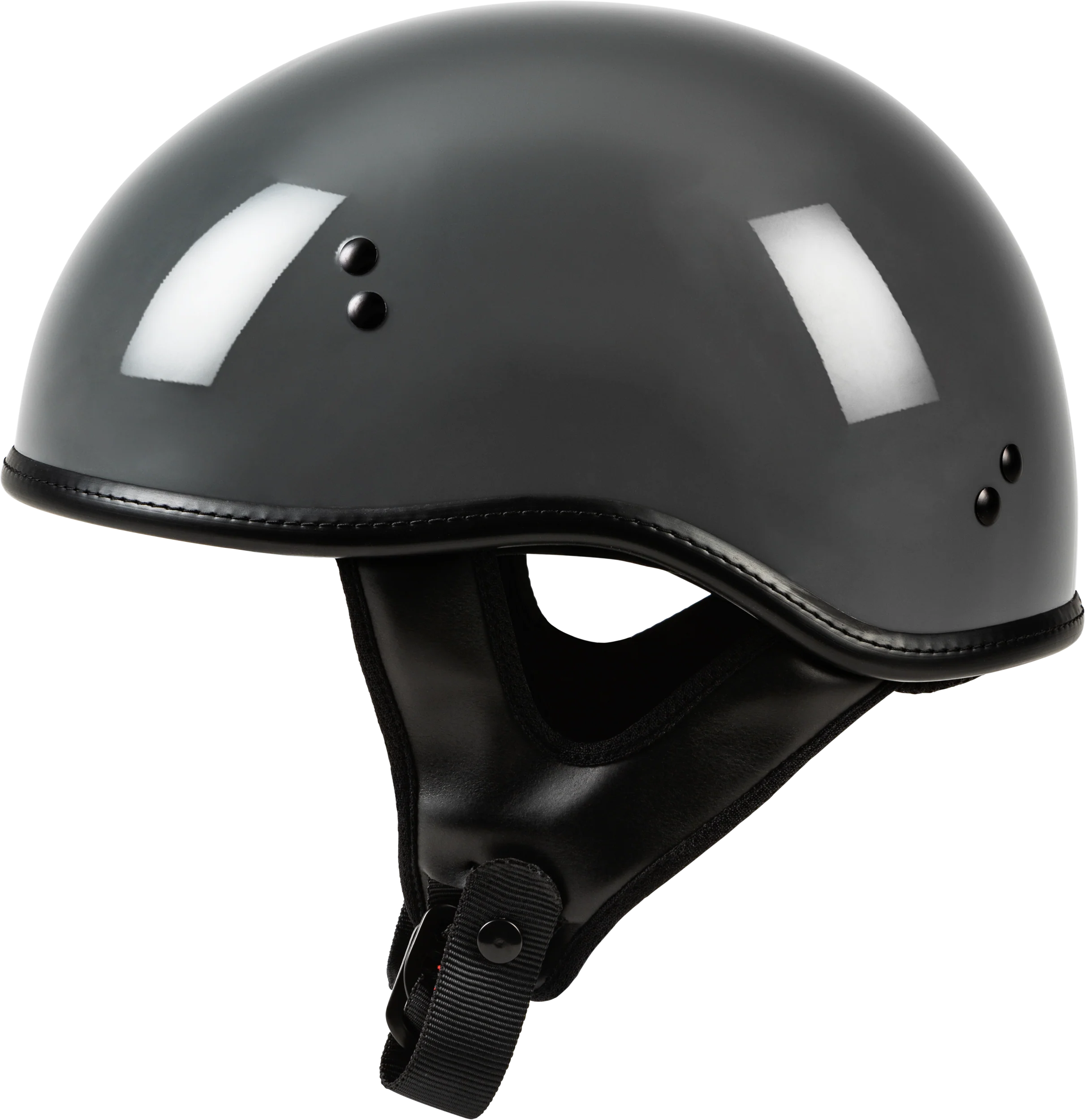 .357 Solid Half Helmet Grey Lg