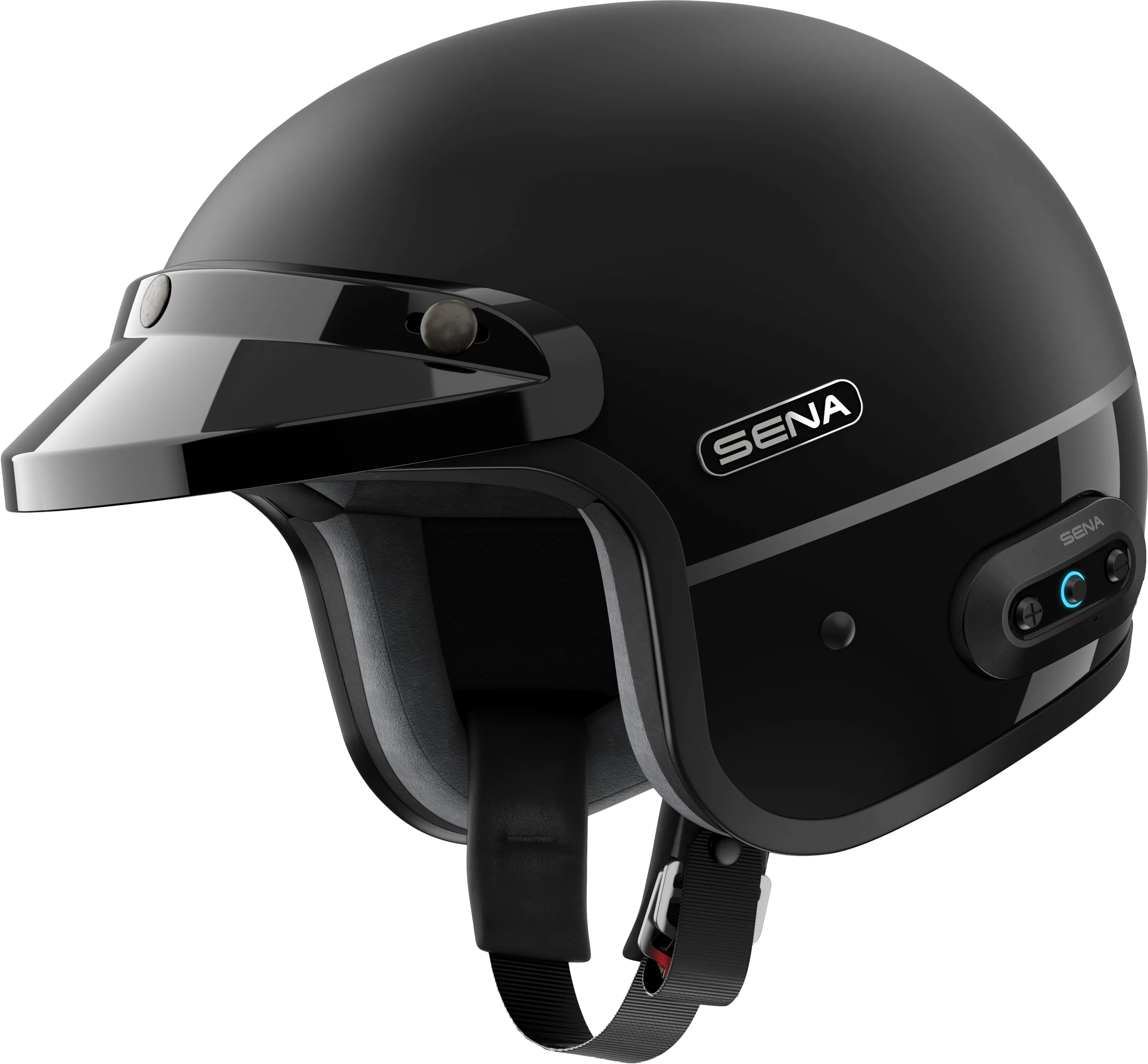 Surge Open Face Helmet W/Mesh Matte Black/Glossy Black Xl