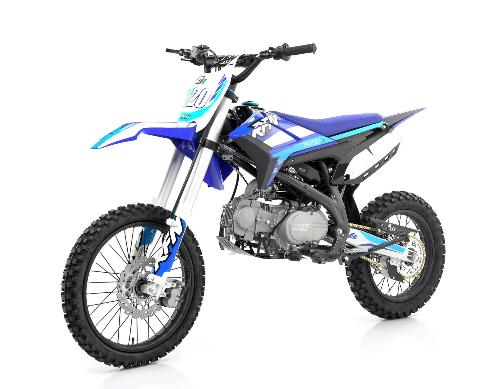 Apollo Thunder T20 125cc Dirt Bike, 4-Speed Manual, 17/14 inch Wheels, Ages 12 and up - Image 2
