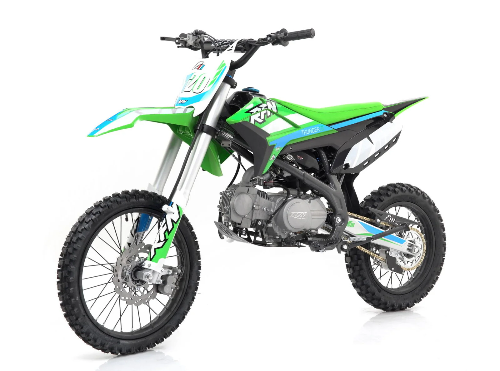 Apollo Thunder T20 125cc Dirt Bike, 4-Speed Manual, 17/14 inch Wheels, Ages 12 and up - Image 3