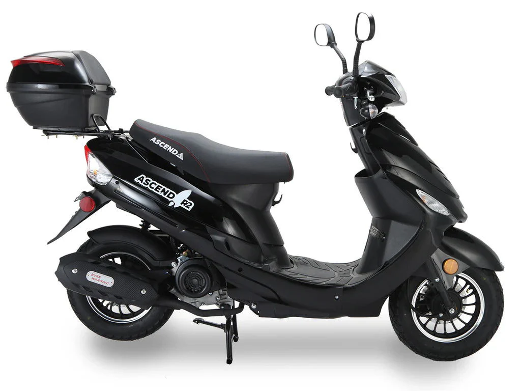 Ascend R-2 50cc Street Scooter, Automatic, Front Disc Brake, LED Headlight, Trunk Included, 50 State Legal - Image 8
