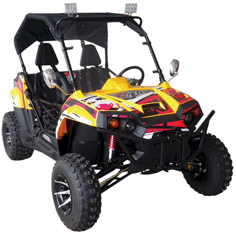 TrailMaster Challenger 200X Go Kart UTV Side by Side, with Alloy Wheels, Windshield and LED Light Bar - Image 5
