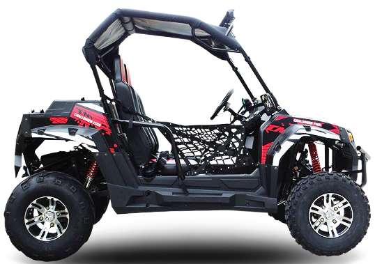 TrailMaster Challenger 200X Go Kart UTV Side by Side, with Alloy Wheels, Windshield and LED Light Bar - Image 8