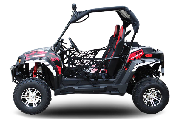 TrailMaster Challenger 200X Go Kart UTV Side by Side, with Alloy Wheels, Windshield and LED Light Bar - Image 9