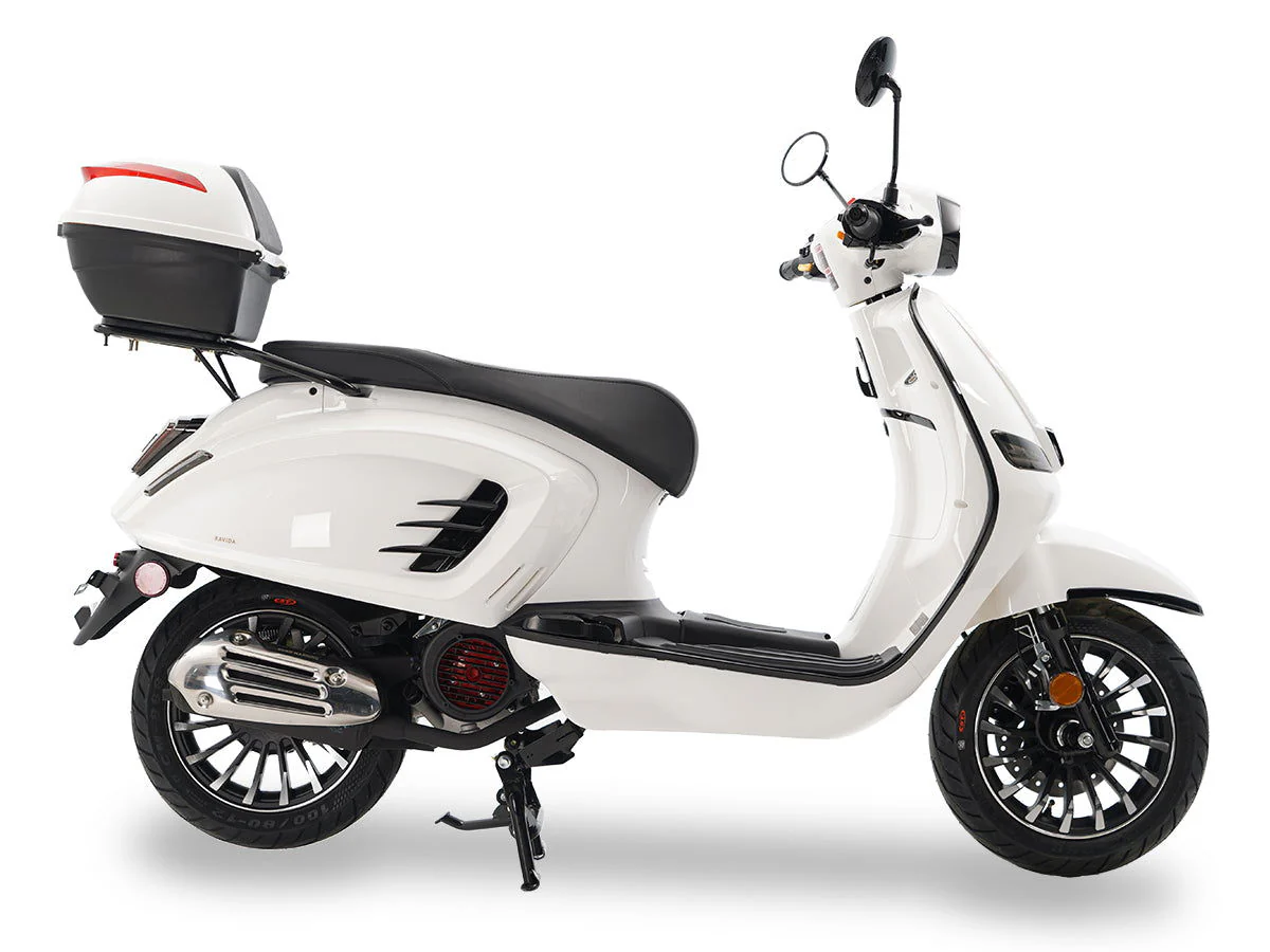Classic 150cc Street Scooter, Automatic Shifting, 12 inch Aluminum Wheels, LED Lighting, Digital Dash, Trunk Included - Image 6