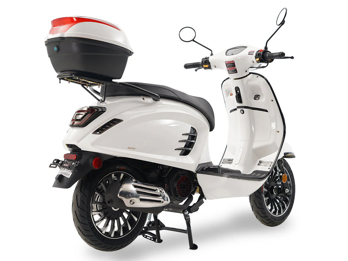 Classic 150cc Street Scooter, Automatic Shifting, 12 inch Aluminum Wheels, LED Lighting, Digital Dash, Trunk Included - Image 7