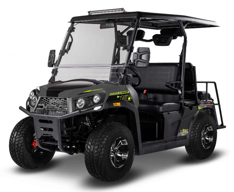 E-Rover DLX Electric Golf Cart, Lithium Battery, Deluxe Alloy Wheels, Digital Dashboard, Windshield Included
