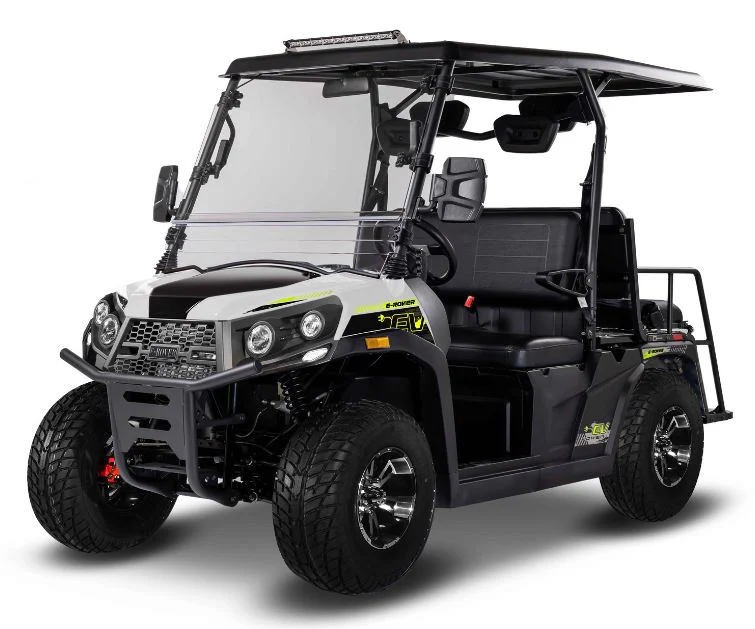 E-Rover Electric Golf Cart, Deluxe Alloy Wheels, Windshield Included