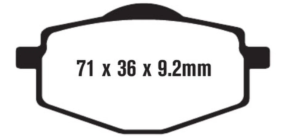 EBC Brakes SFA101 Scooter Brake Pads - Image 2