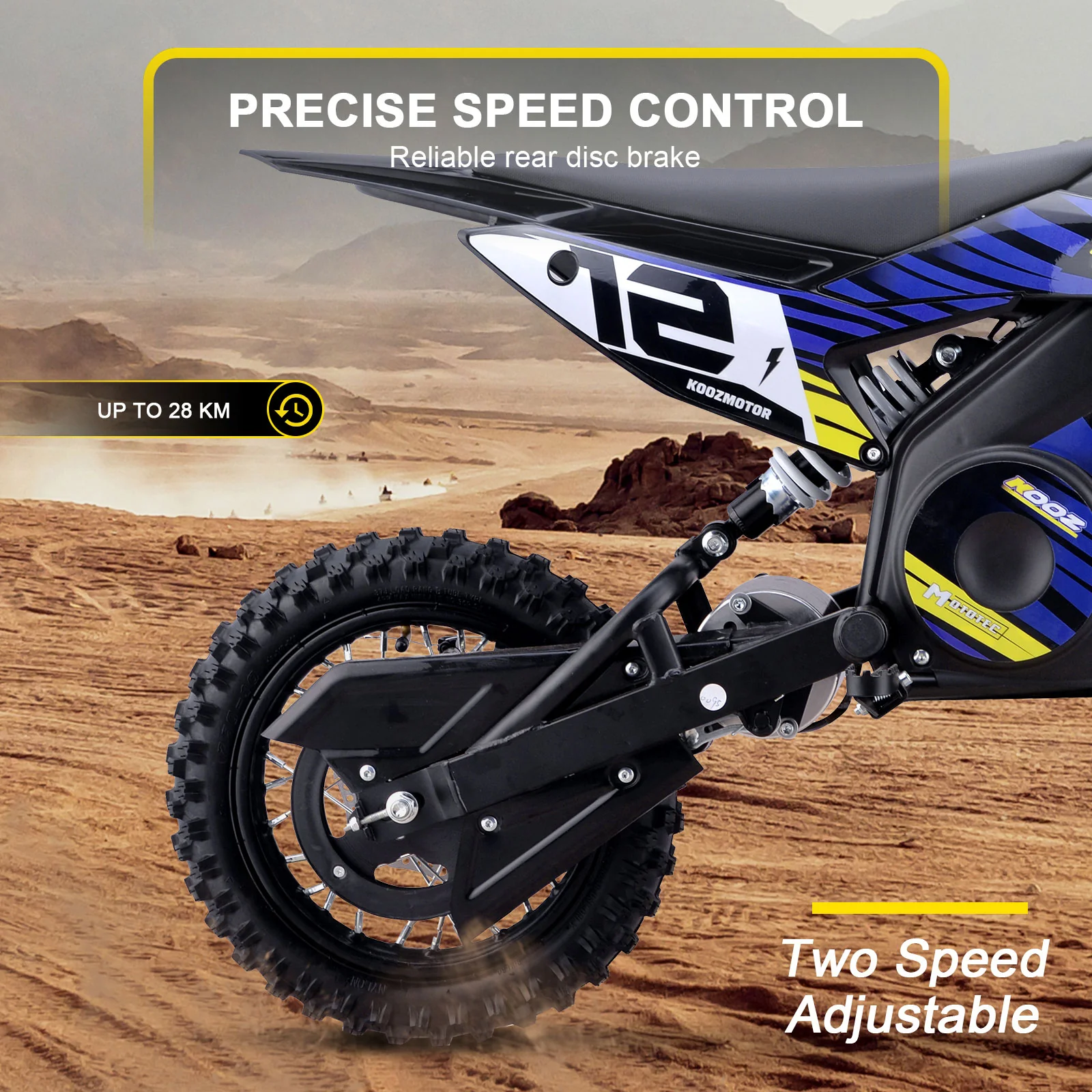 Electric Dirt Bike, Lithium 36v 1000w (HP112E), Ages 12 and up - Image 5