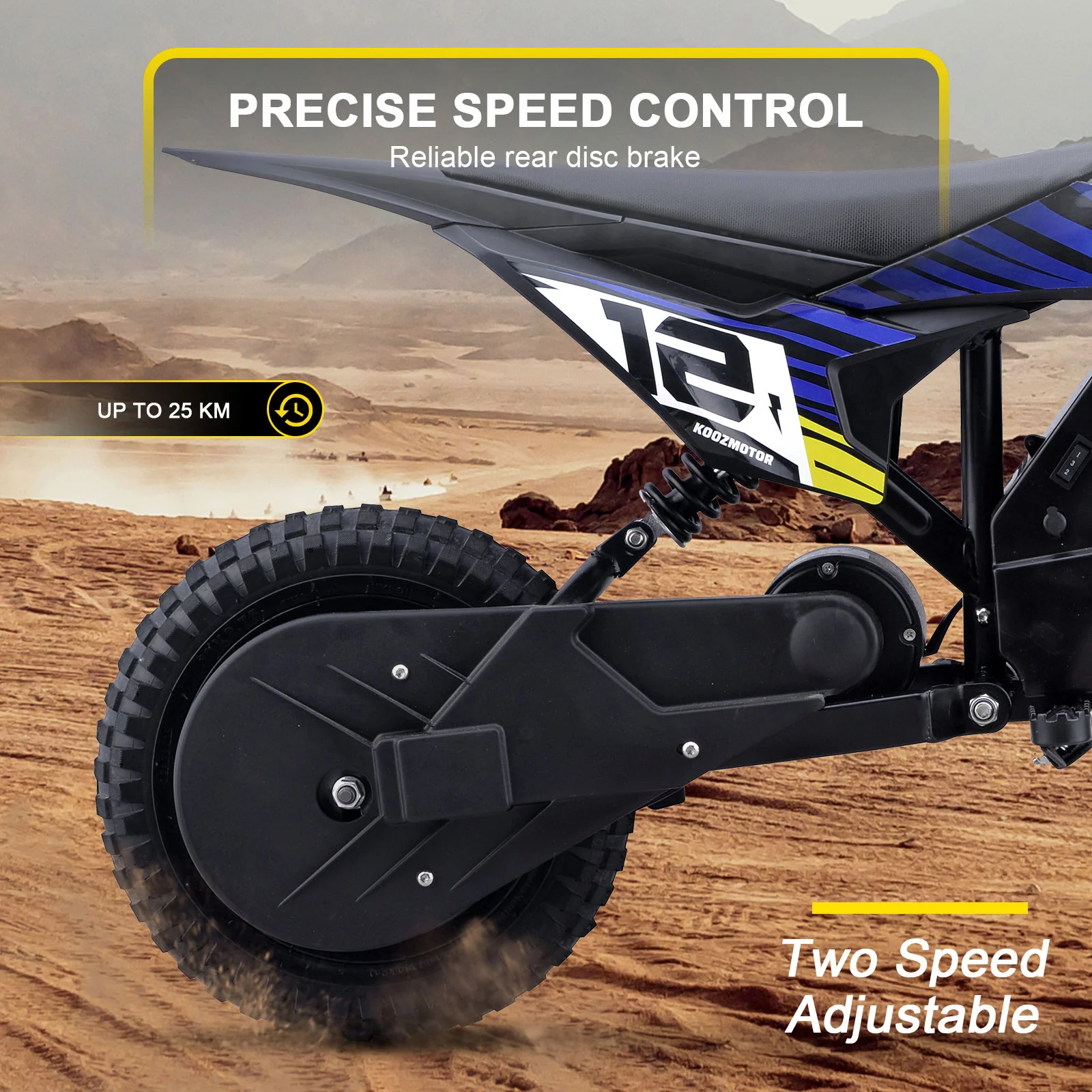 Electric Dirt Bike, Lithium 36v 300w (HP122E), Ages 6-9 - Image 5
