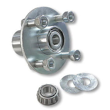 Go Kart Adapter Hub, Zinc Plated Steel, with 3/4 in. ID Sealed Tapered Roller Bearing