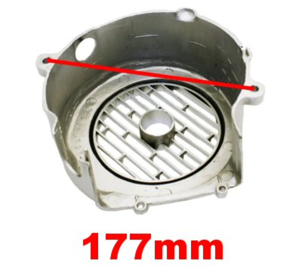 GY6 Chrome Plastic Fan Cover - Image 3