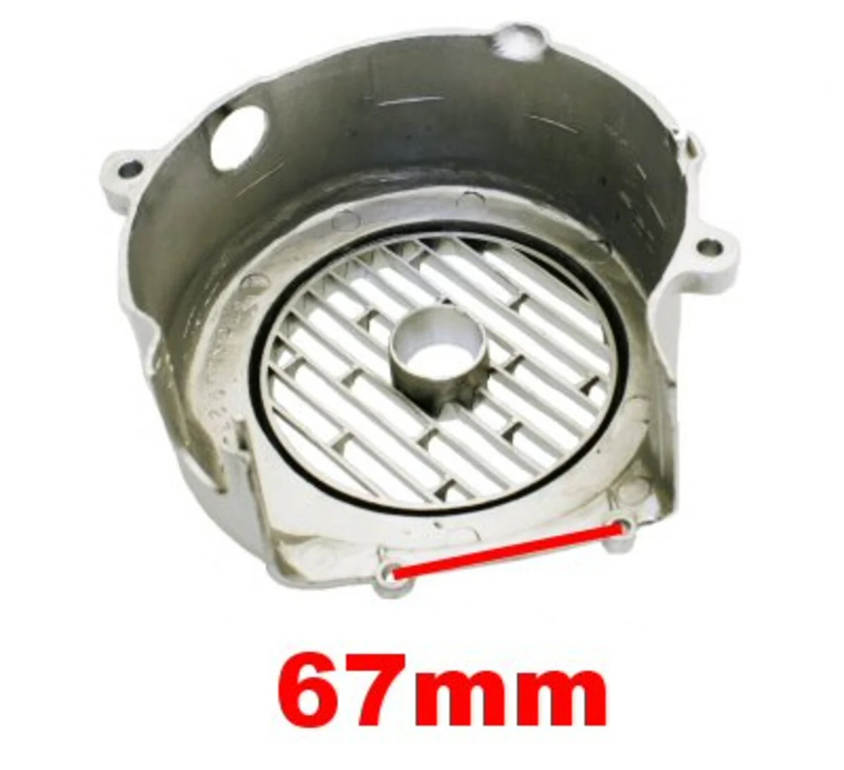GY6 Chrome Plastic Fan Cover - Image 4