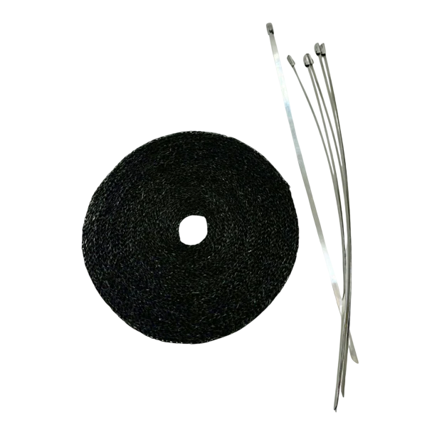 Header & Exhaust Wrap, 2'' x 50ft, Black