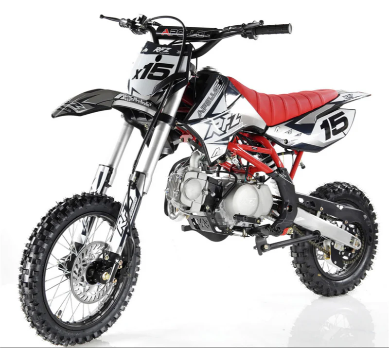 Apollo RFZ X15 125cc Dirt Bike, 4-Speed Manual, 14/12 inch Wheels, Upgraded Frame, Ages 12 and up - Image 4