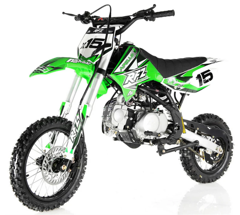 Apollo RFZ X15 125cc Dirt Bike, 4-Speed Manual, 14/12 inch Wheels, Upgraded Frame, Ages 12 and up - Image 5