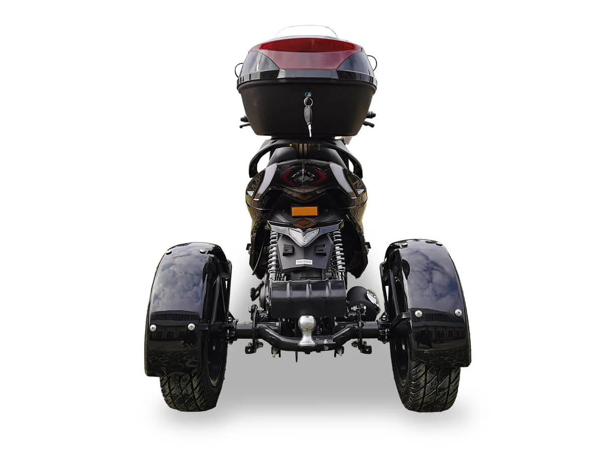 Mojo 150cc Street Trike, Automatic, Disc Brakes, Aluminum Wheels, Trunk and Windshield Included - Image 9